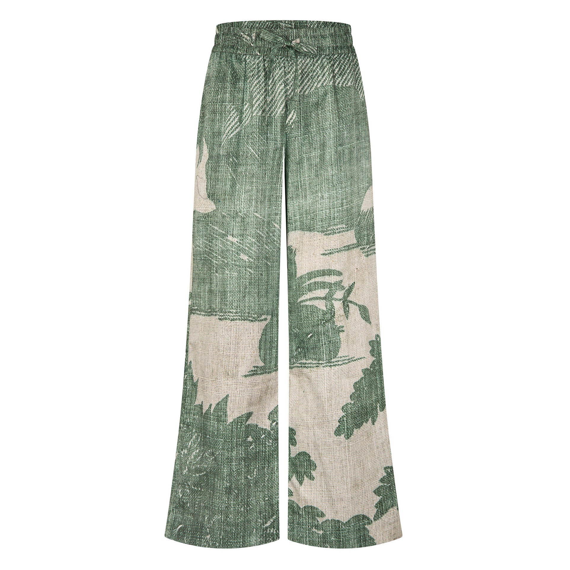 Tapis Noir Catrin Cotton Pants - Dusty green Pants Dark Green