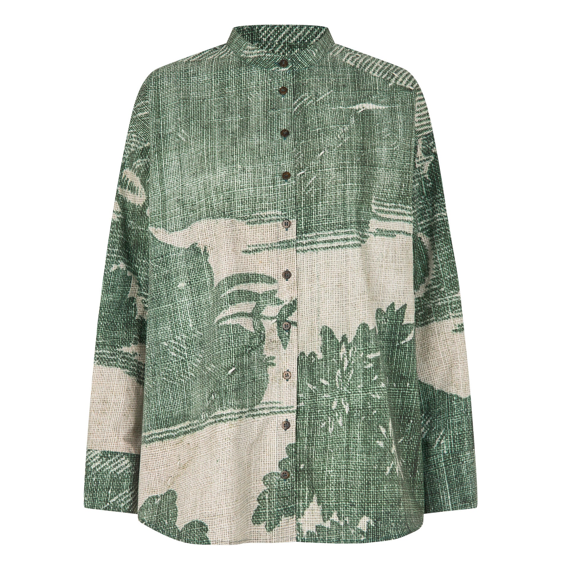 Tapis Noir Celina Cotton Shirt - Dusty green Shirt Dark Green