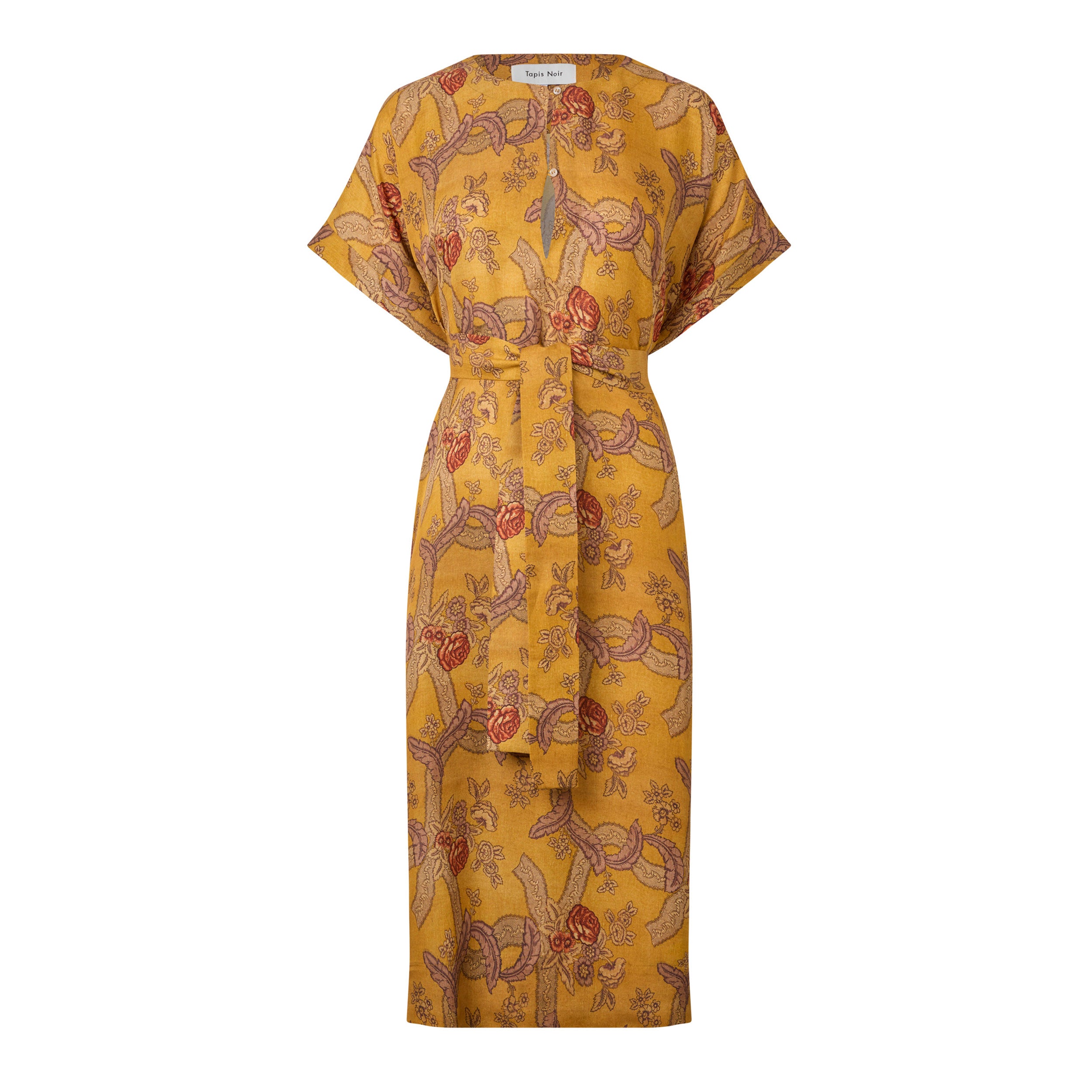 Tapis Noir Clara Silk Dress - Yellow Dress Yellow