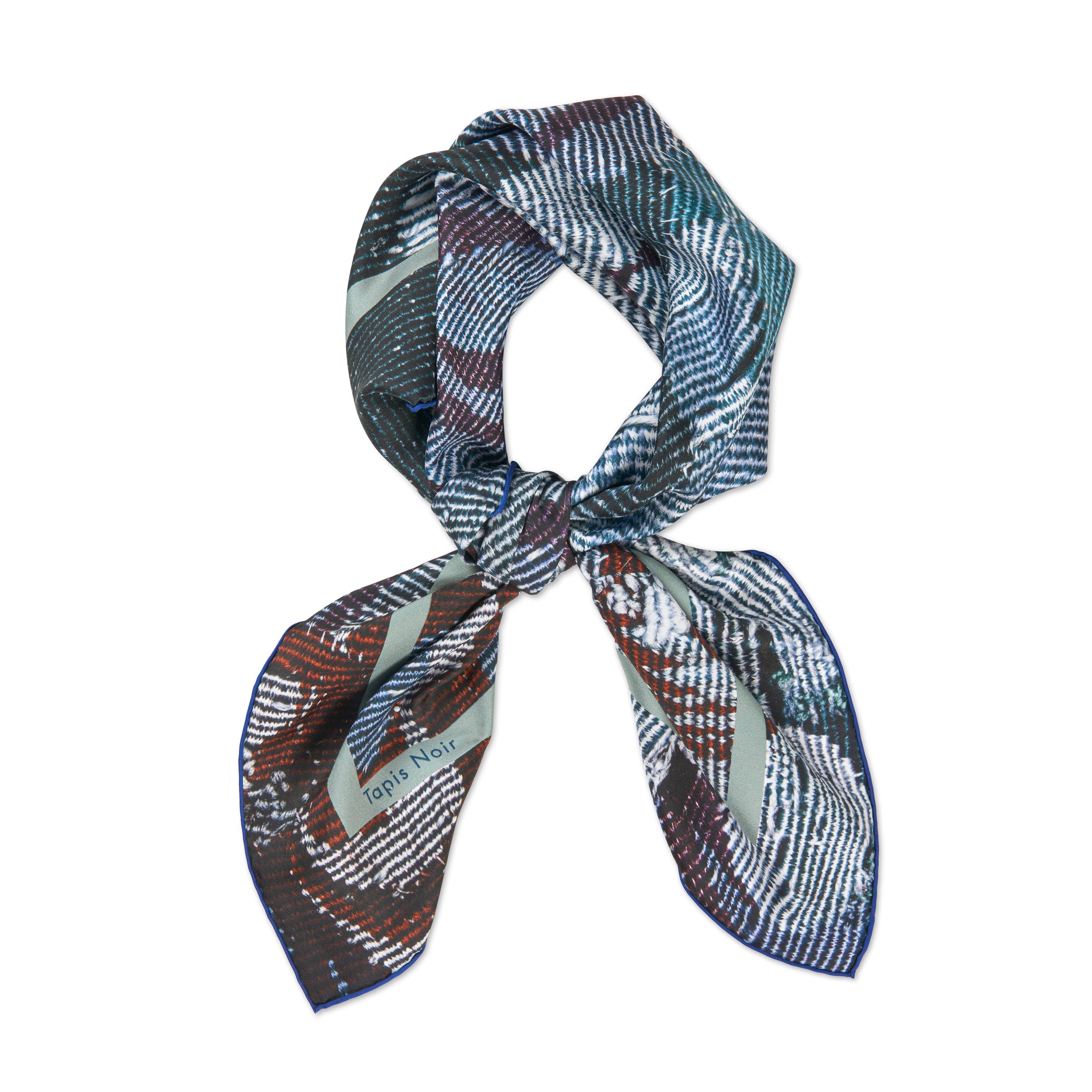 Tapis Noir Classical Blue Tapestry Scarf Classical Blue