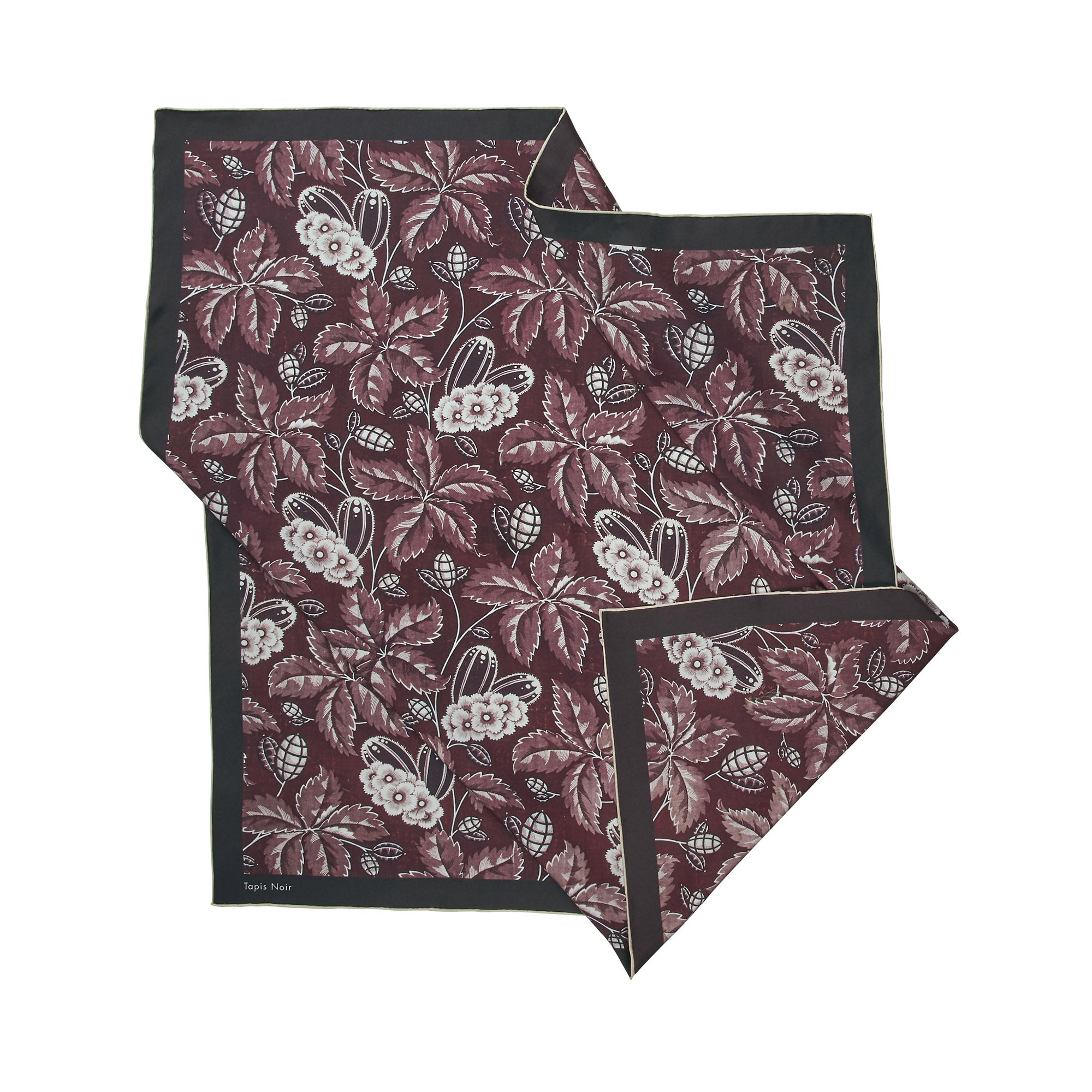 Tapis Noir Classical Bordeaux Bloom Scarf Classical Bordeaux