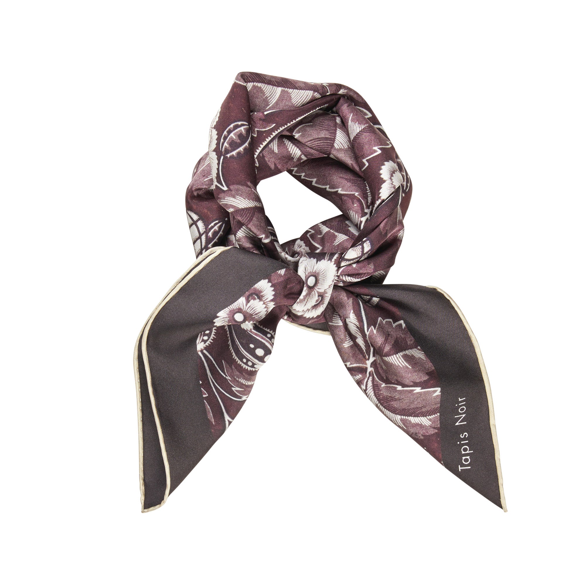 Tapis Noir Classical Bordeaux Bloom Scarf Classical Bordeaux