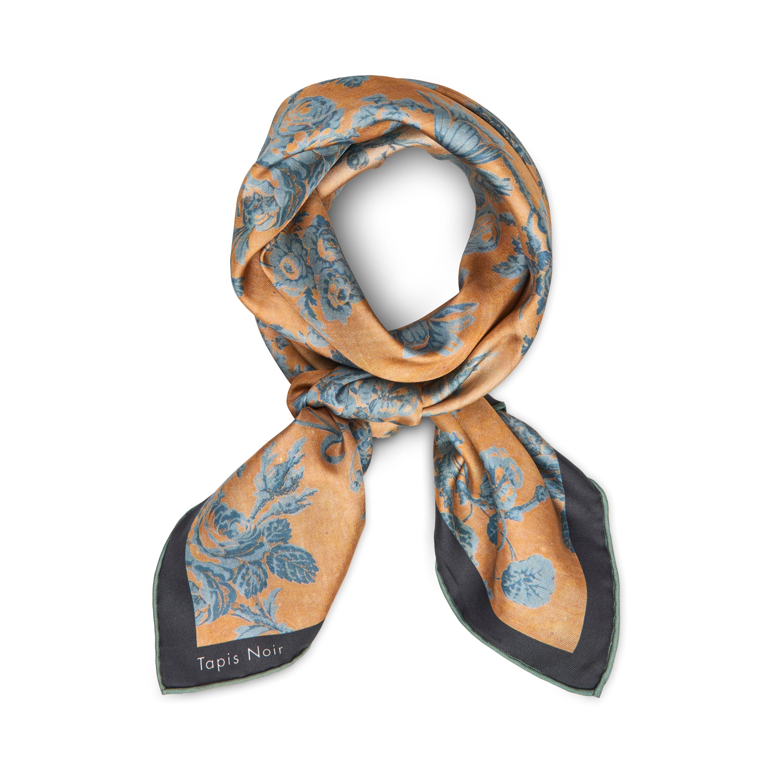 Tapis Noir Classical Dahlia Scarf Classical Blue