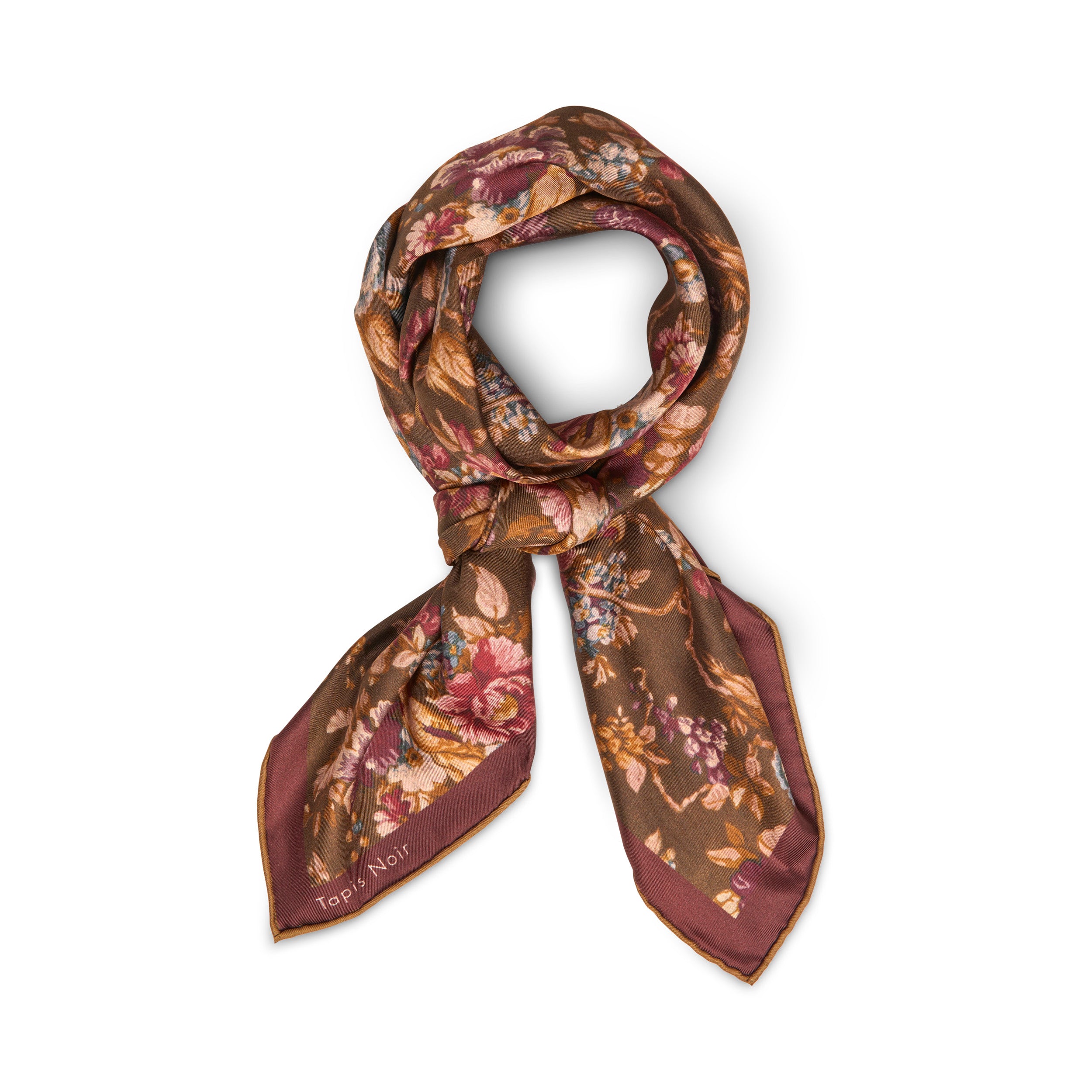 Tapis Noir Classical Daisy Scarf Classical Brown