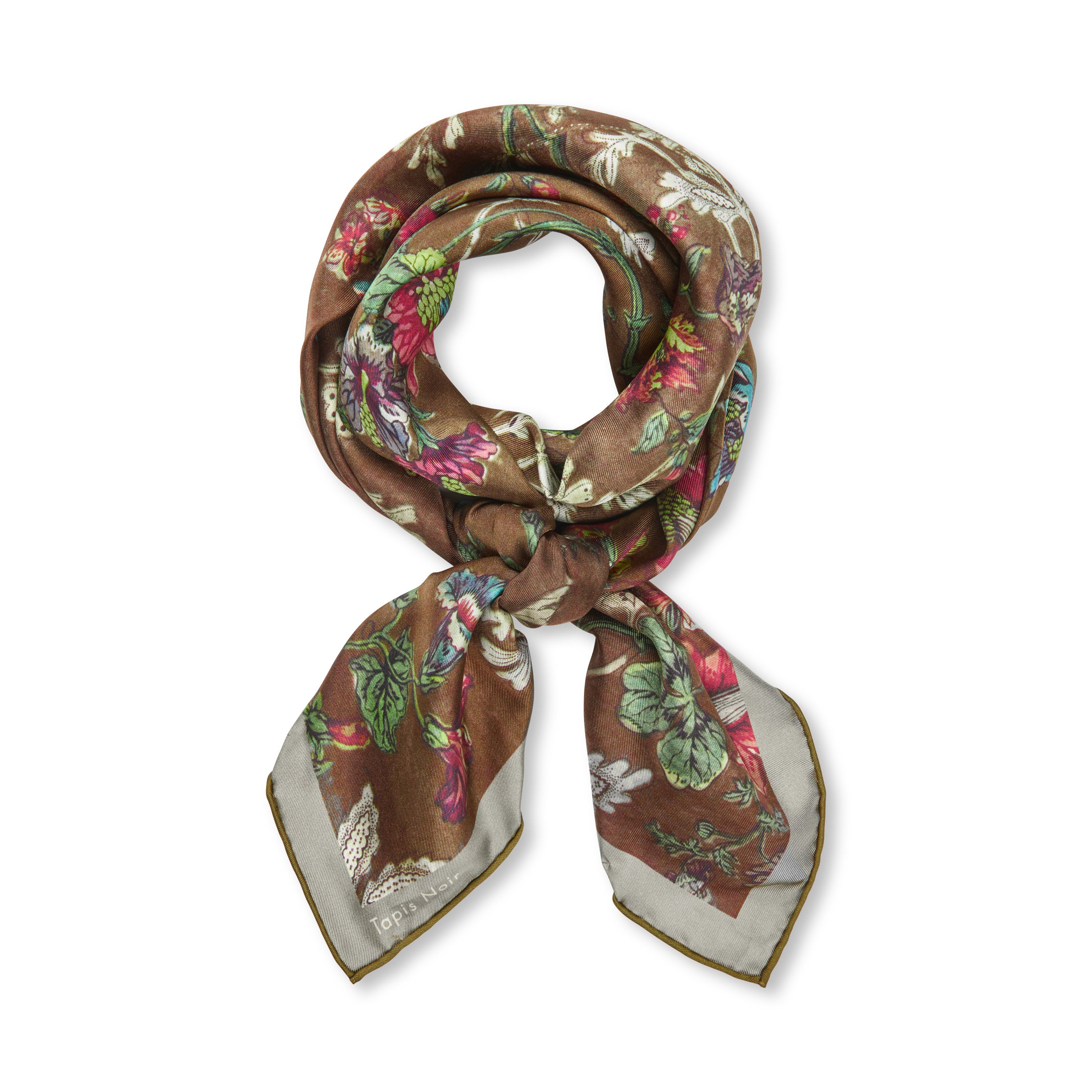 Tapis Noir Classical Gladys Scarf Classical Brown