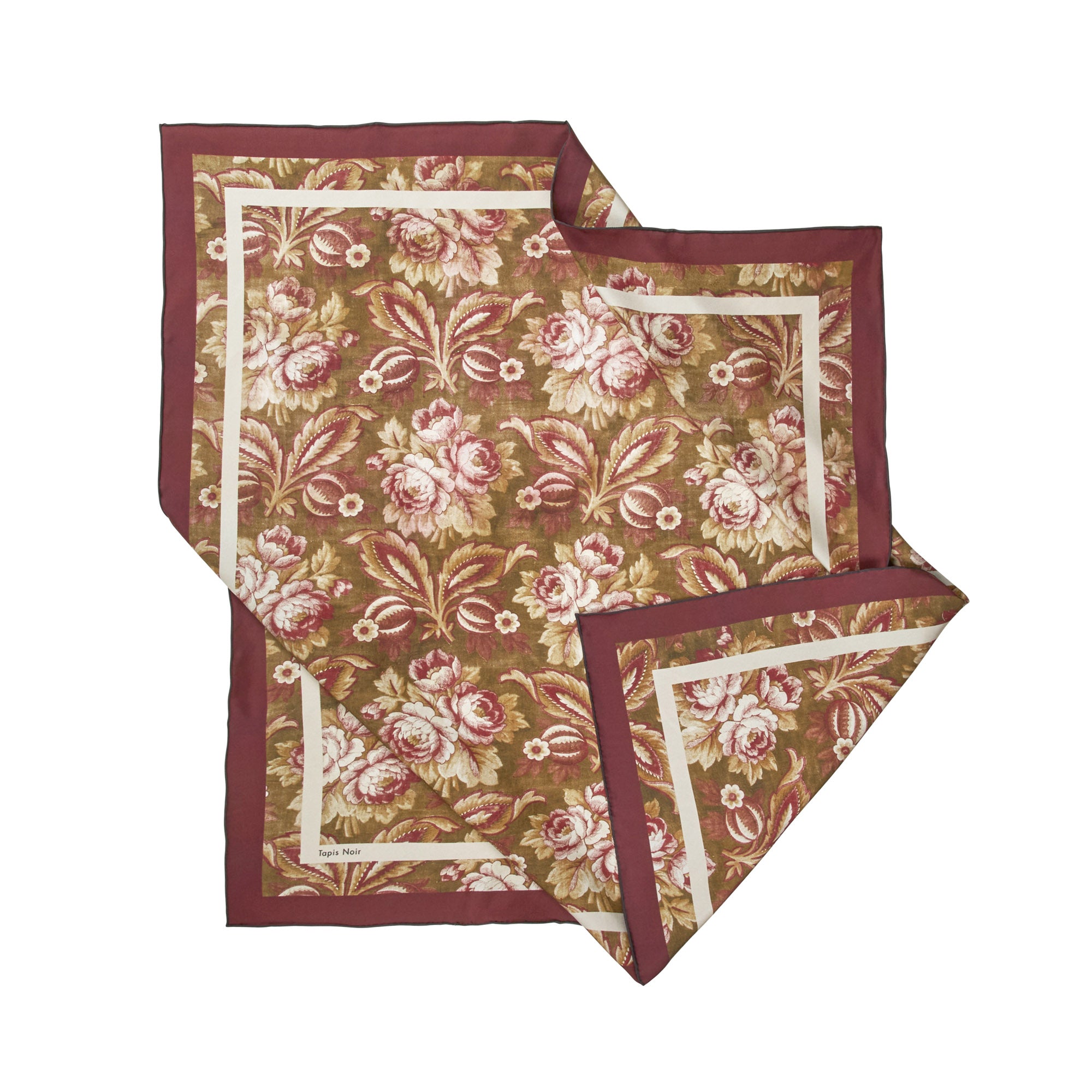 Tapis Noir Classical Golden Bloom Scarf Classical Beige