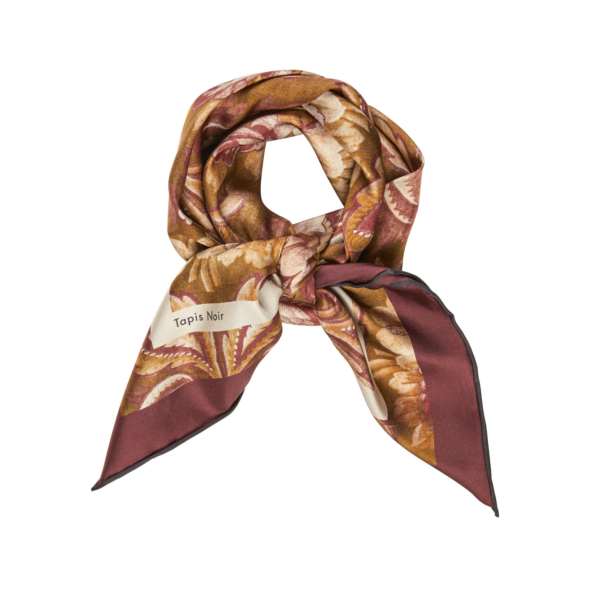 Tapis Noir Classical Golden Bloom Scarf Classical Beige