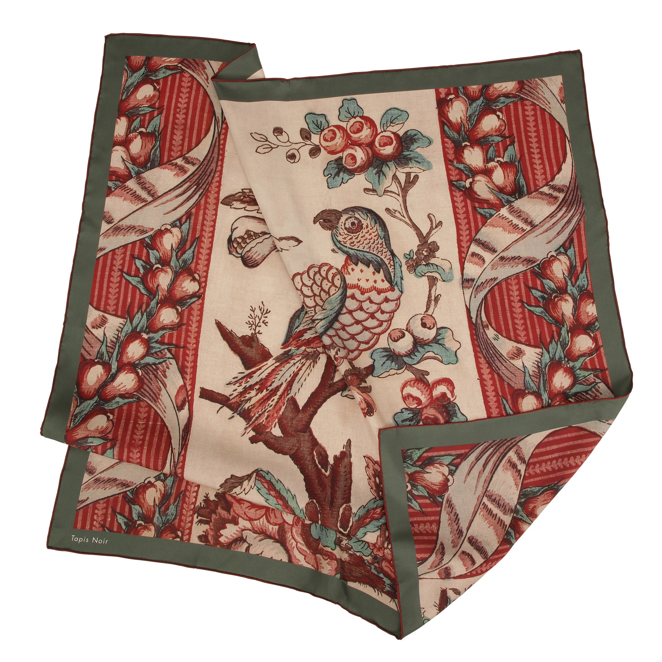 Tapis Noir Classical Parrot Scarf Classical Beige