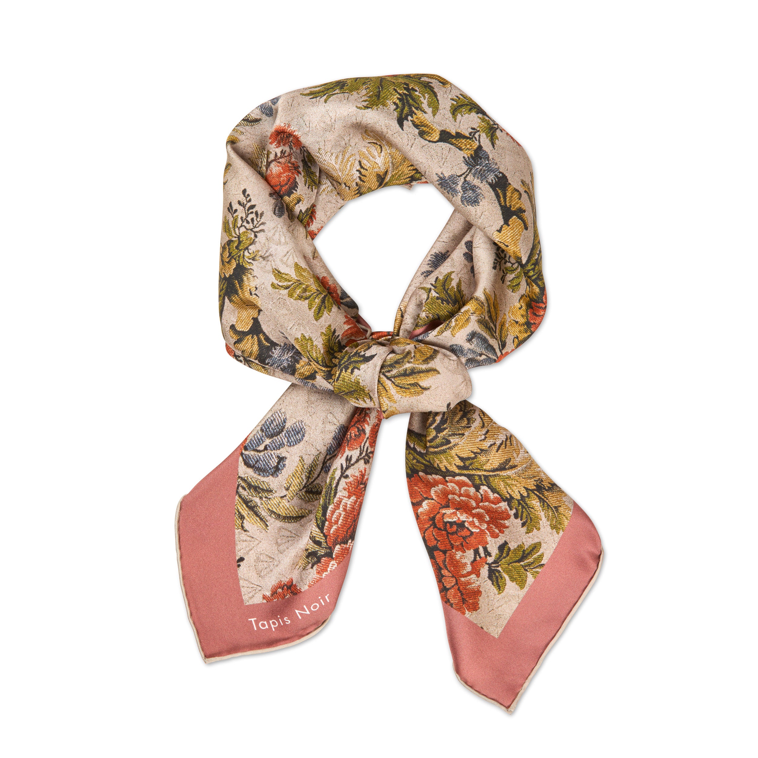 Tapis Noir Classical Peach Flower Scarf Classical Peach