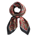 Tapis Noir Classical Red Flower Scarf Classical Floral