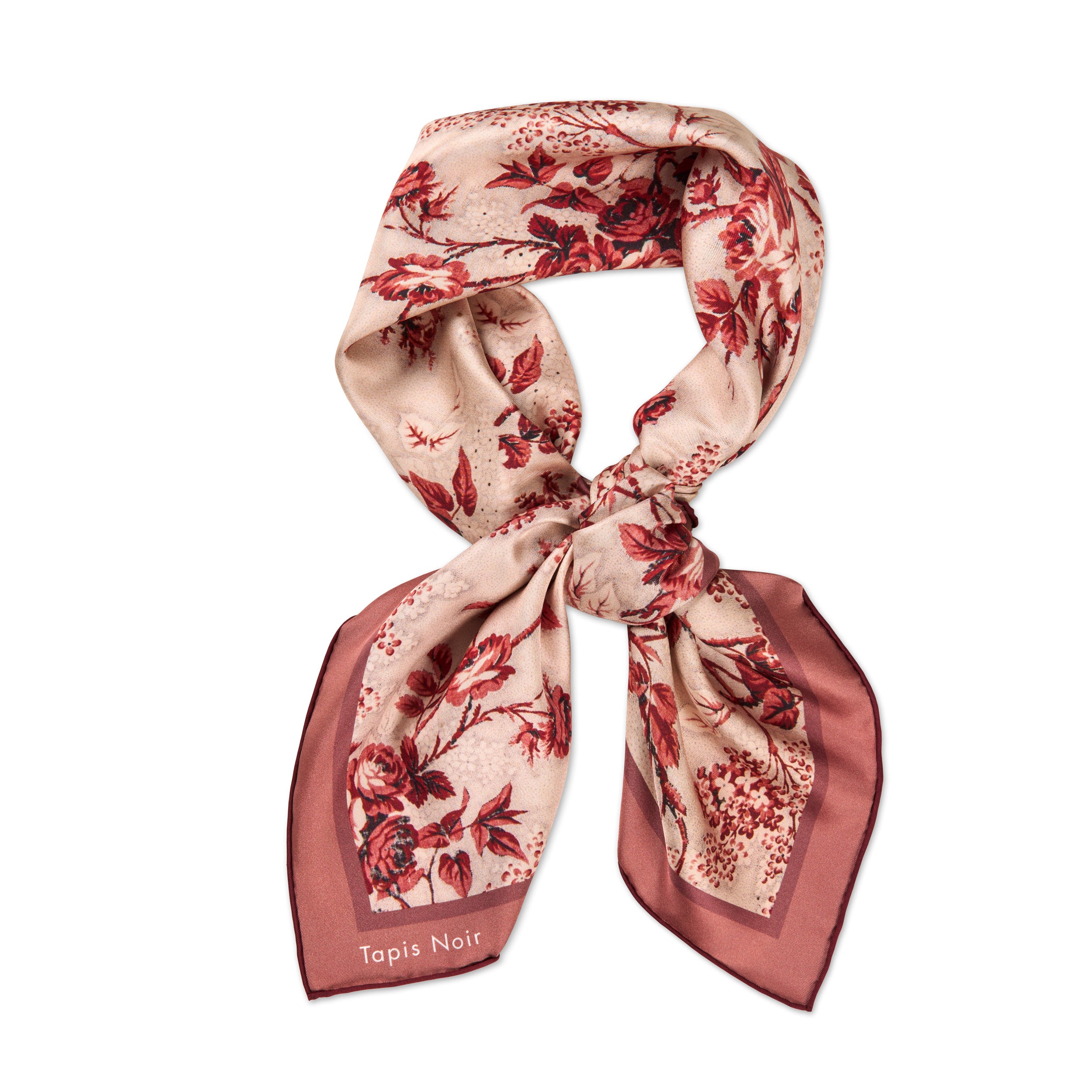 Tapis Noir Classical Red Toile Scarf Classical Red