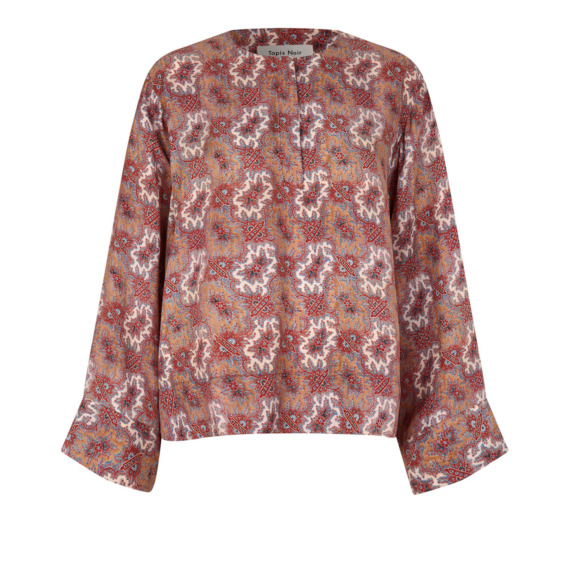 Tapis Noir Danielle Silk Top - Red dream Top Red