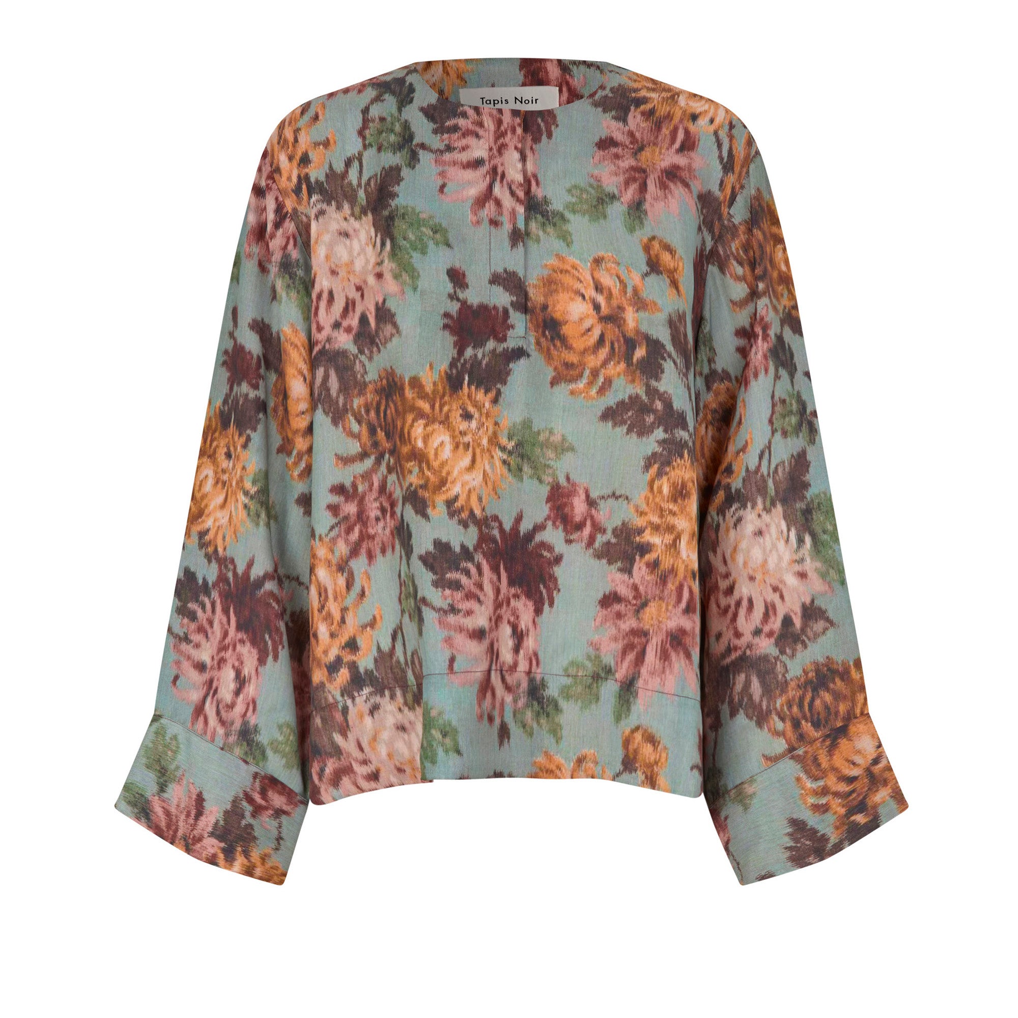 Tapis Noir Danielle Silk Top - Sky blue Top Blue