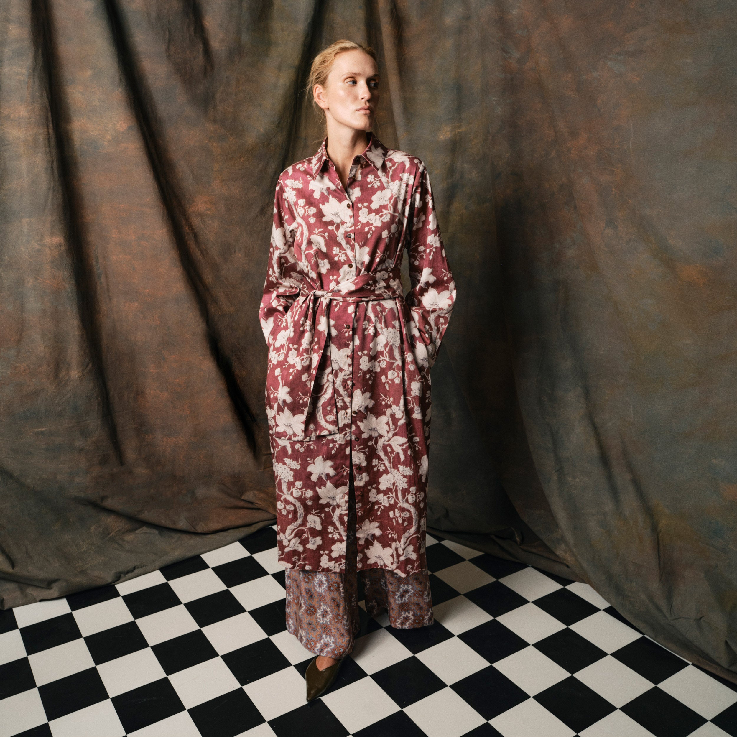 Tapis Noir Daria Cotton Dress - Dark red Dress Red