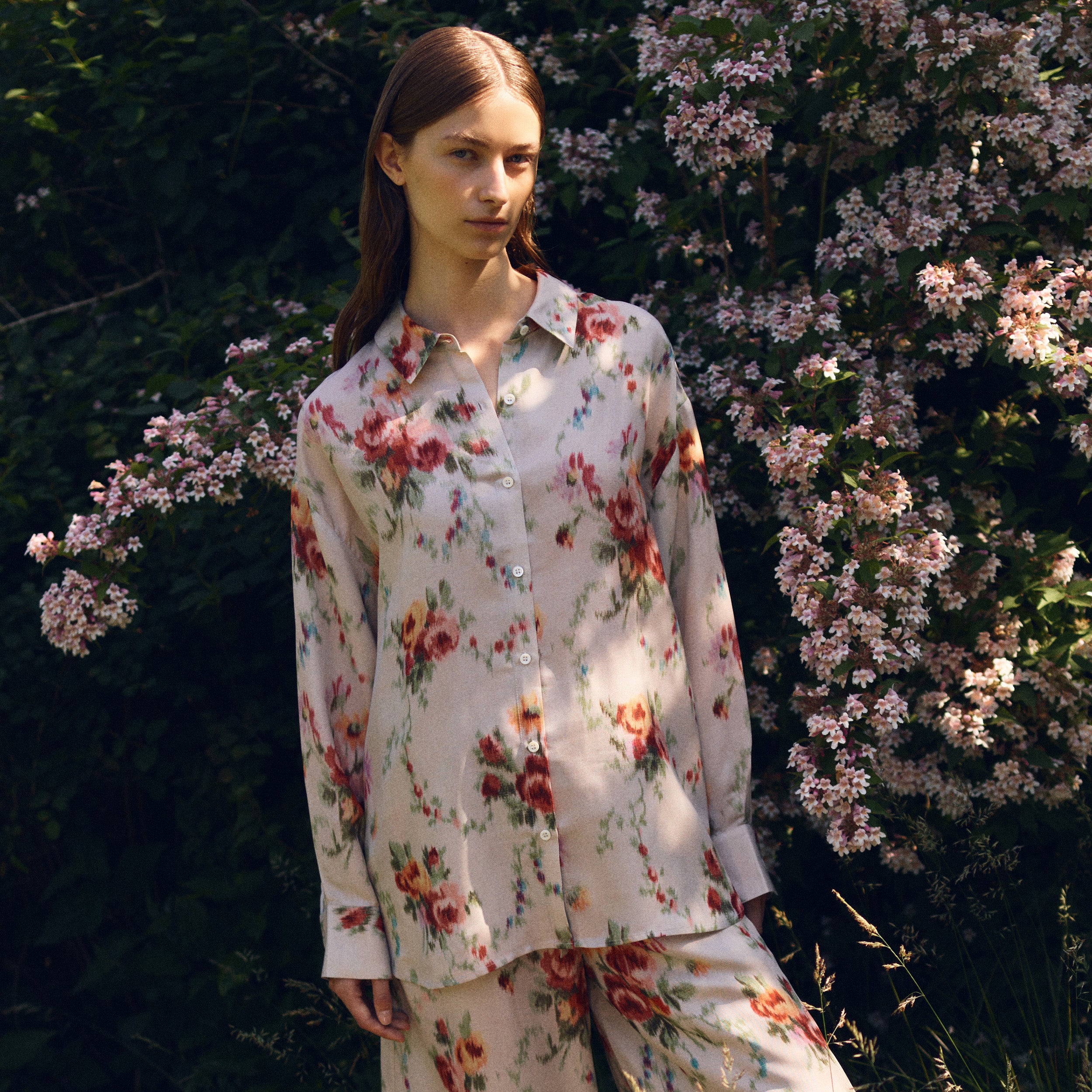 Tapis Noir Darla Silk Shirt - White Shirt White