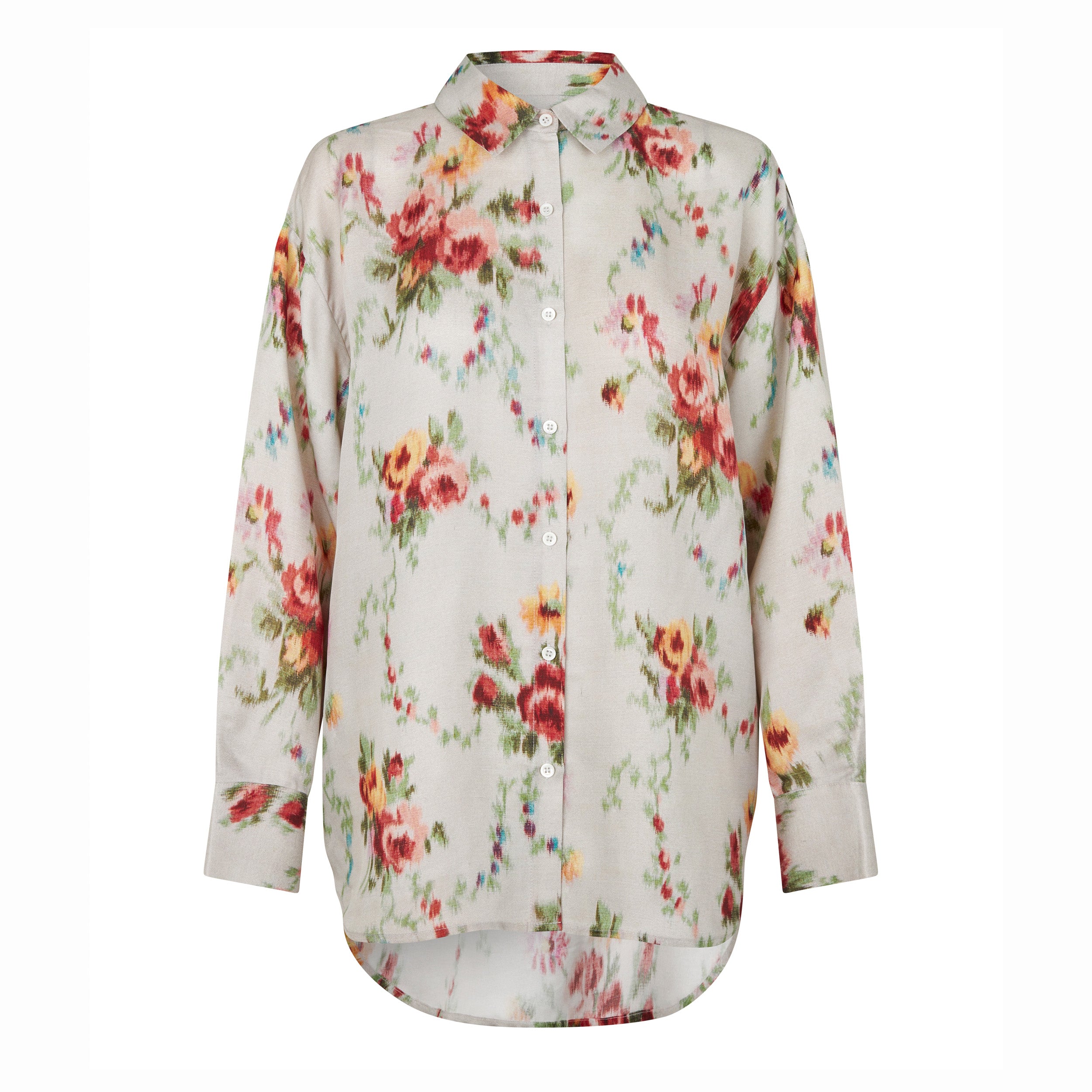 Tapis Noir Darla Silk Shirt - White Shirt White