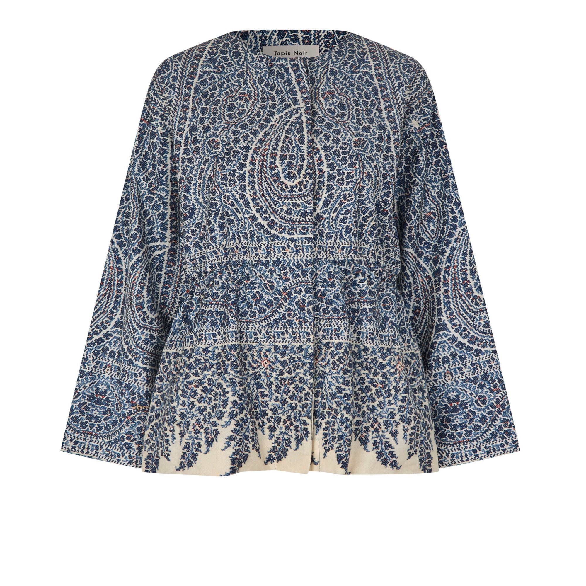 Tapis Noir Diana Jacket - Blue paisley Jacket Blue