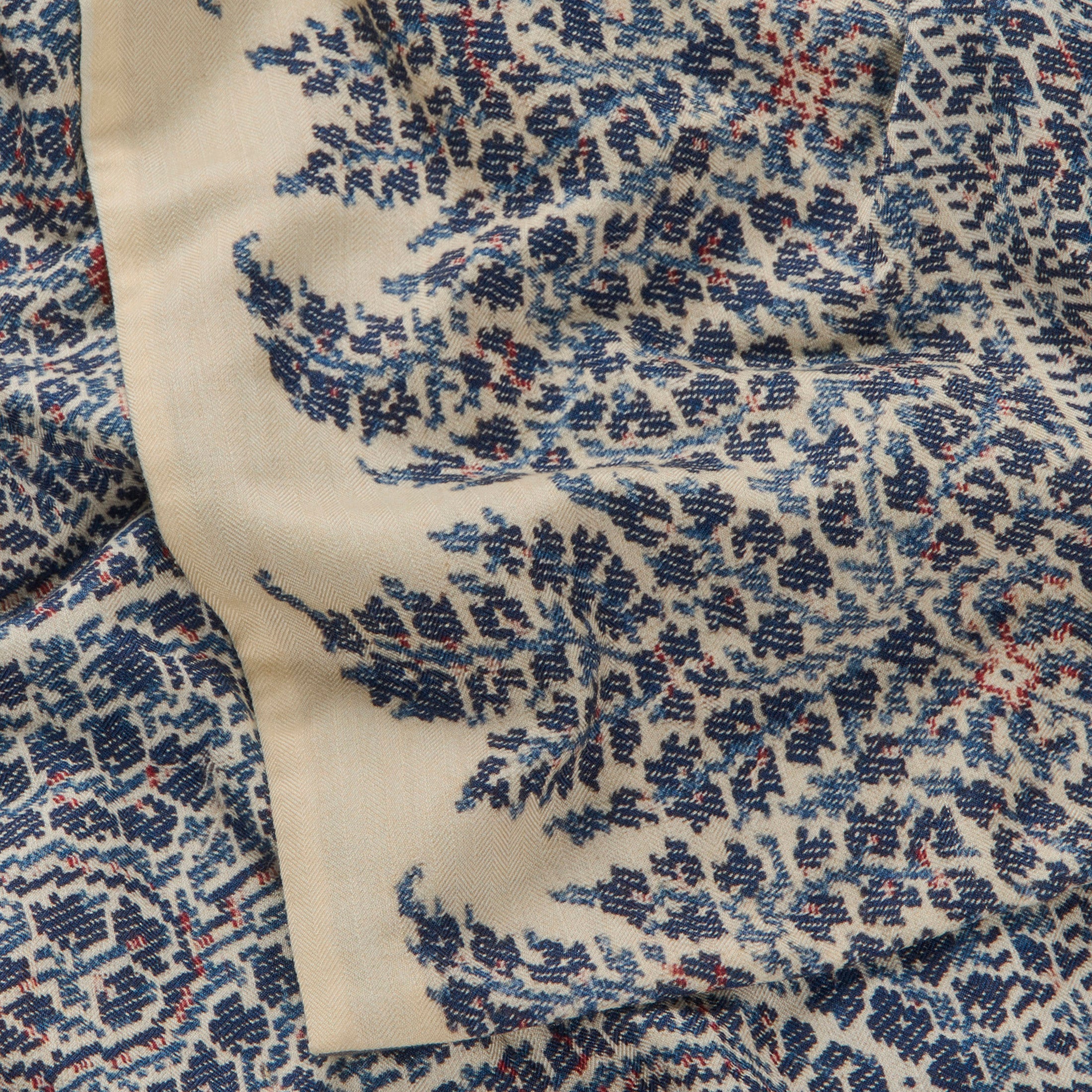 Tapis Noir Dru Cape - Blue paisley Cape Blue