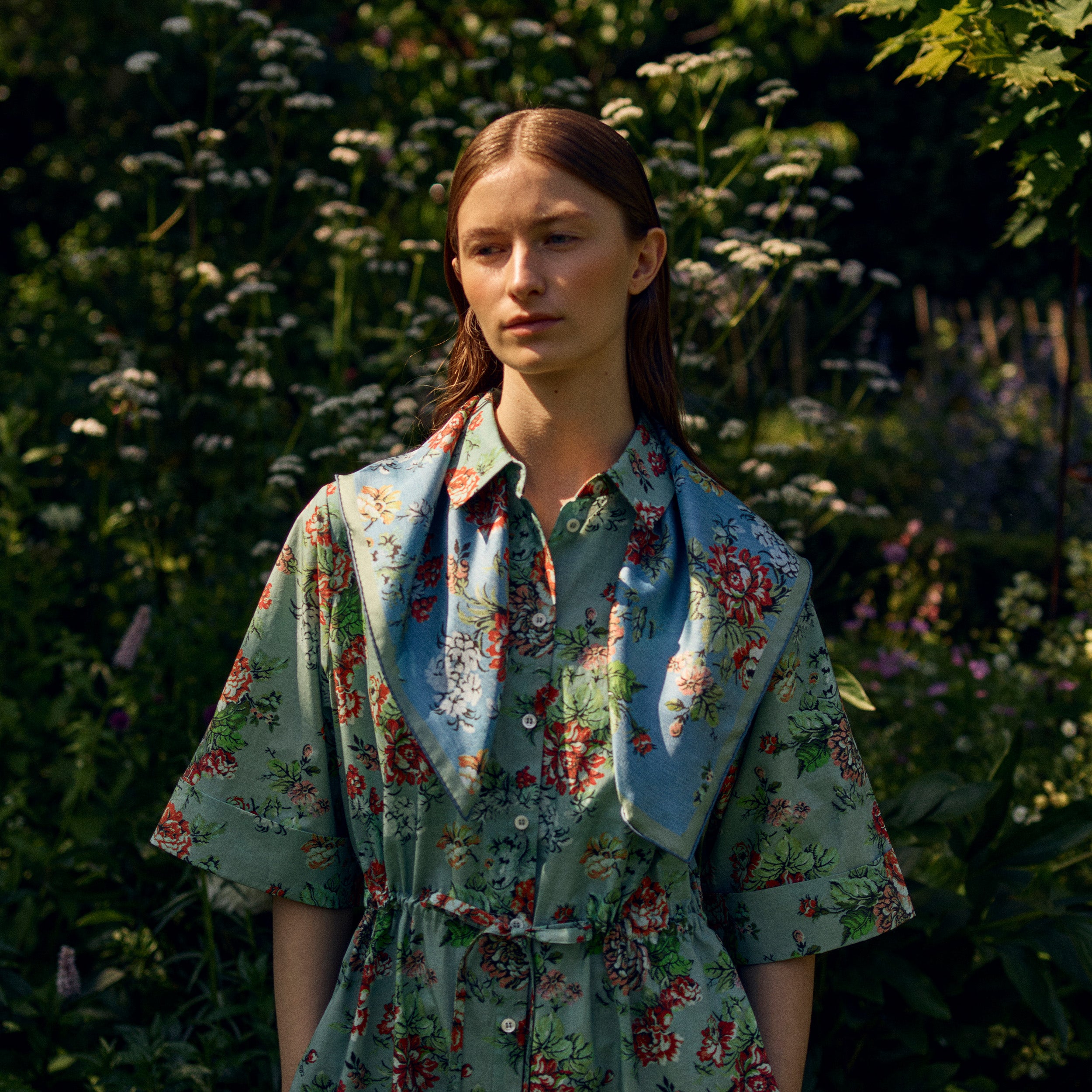 Tapis Noir Eloise Cotton Dress - Green Dress Green