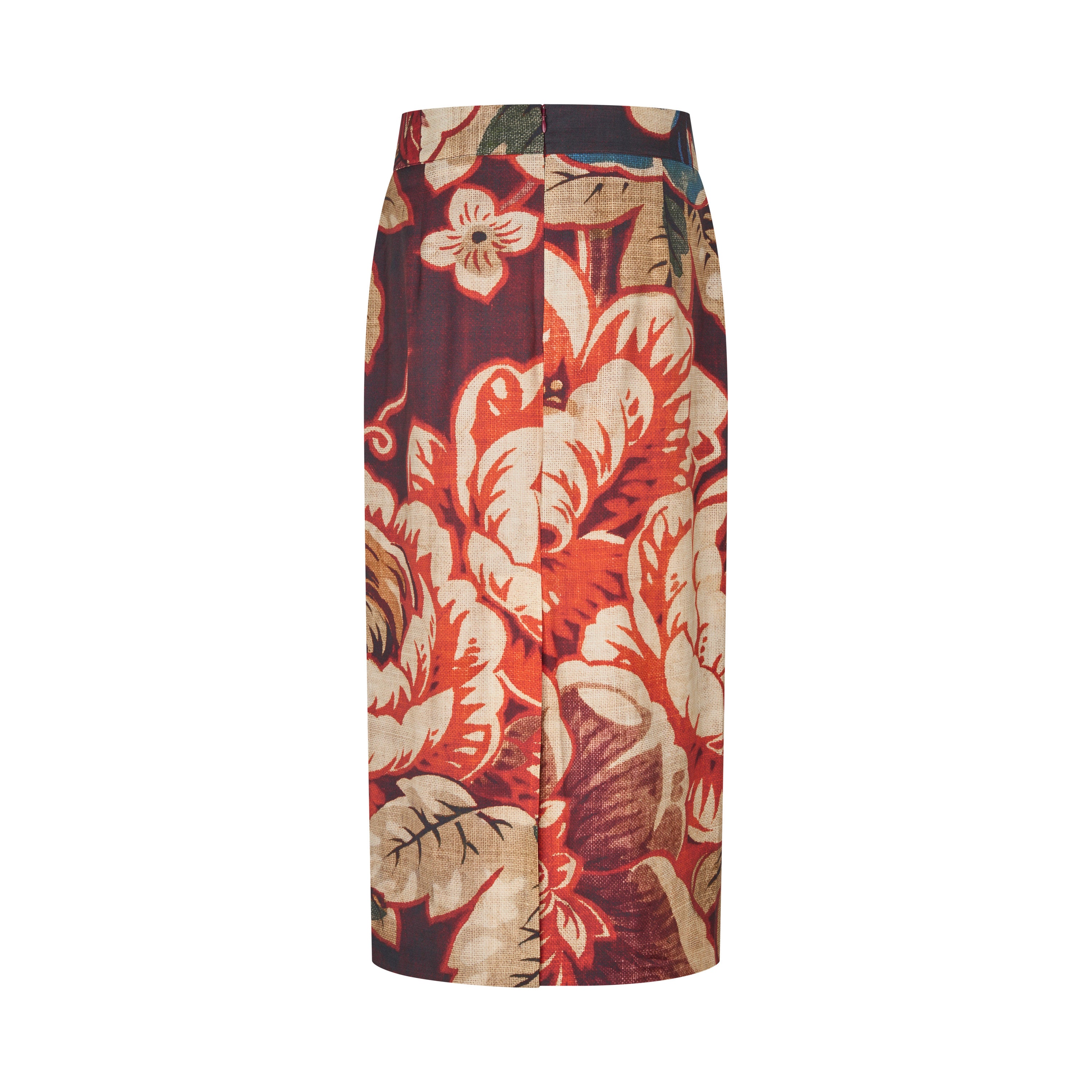 Tapis Noir Fawn Wool Skirt - Red Skirt Red