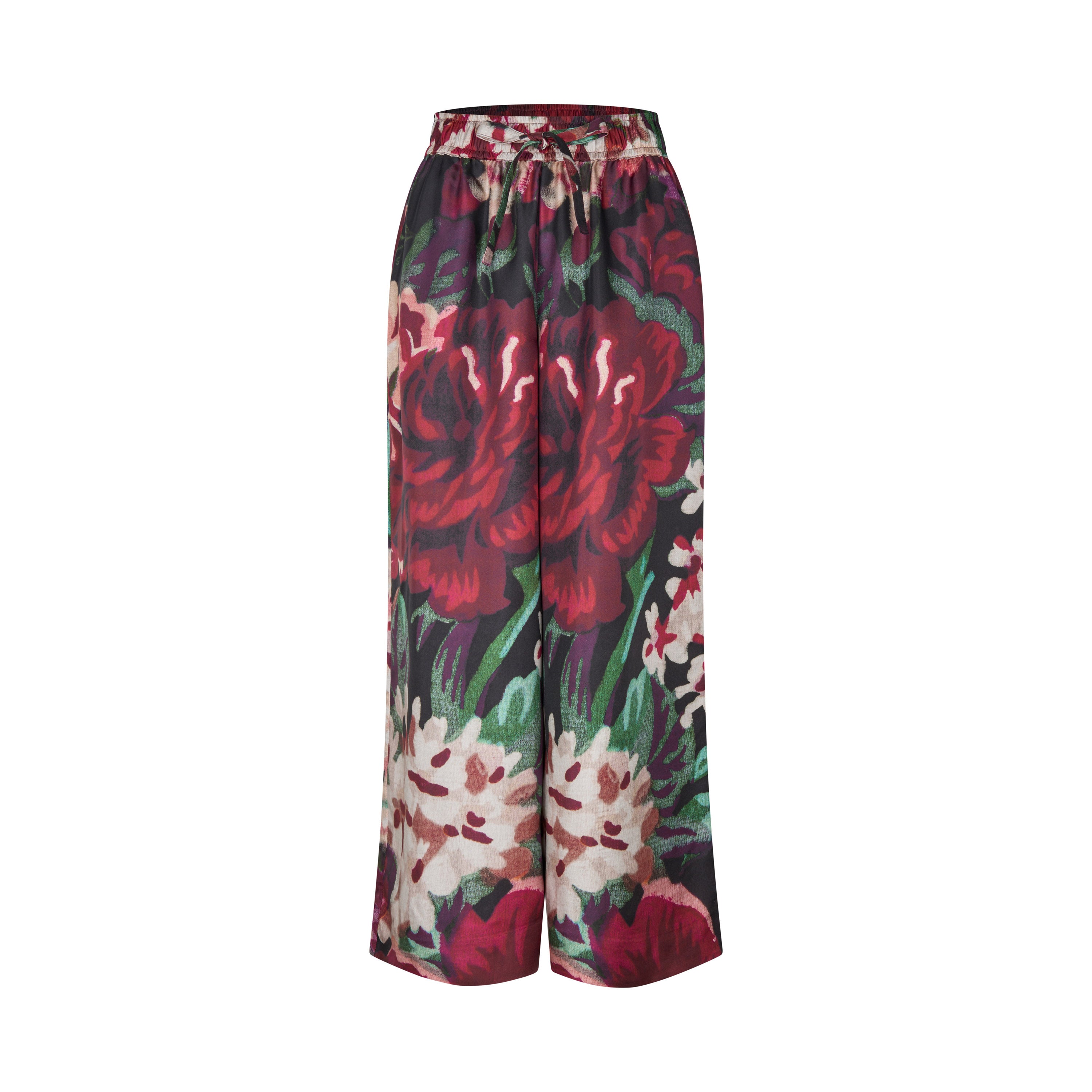 Tapis Noir Faye Silk Palazzo Pants - Purple Pants Purple