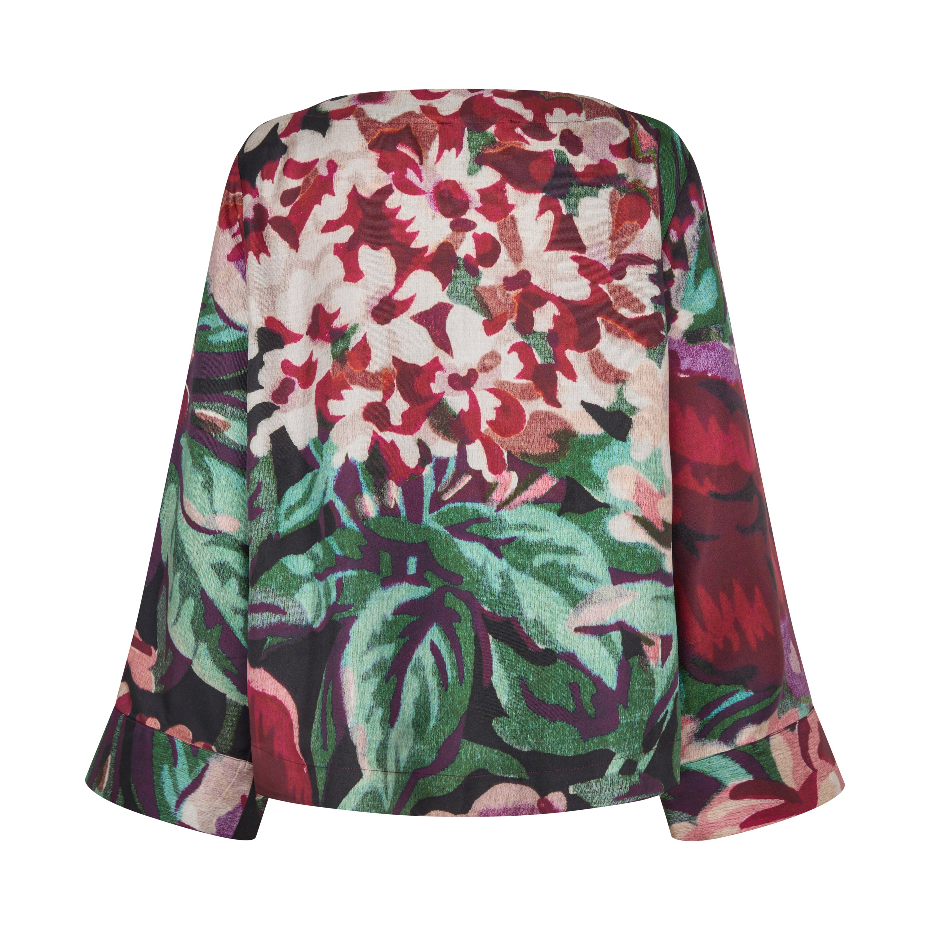 Tapis Noir Felicity Silk Top - Purple Top Brown