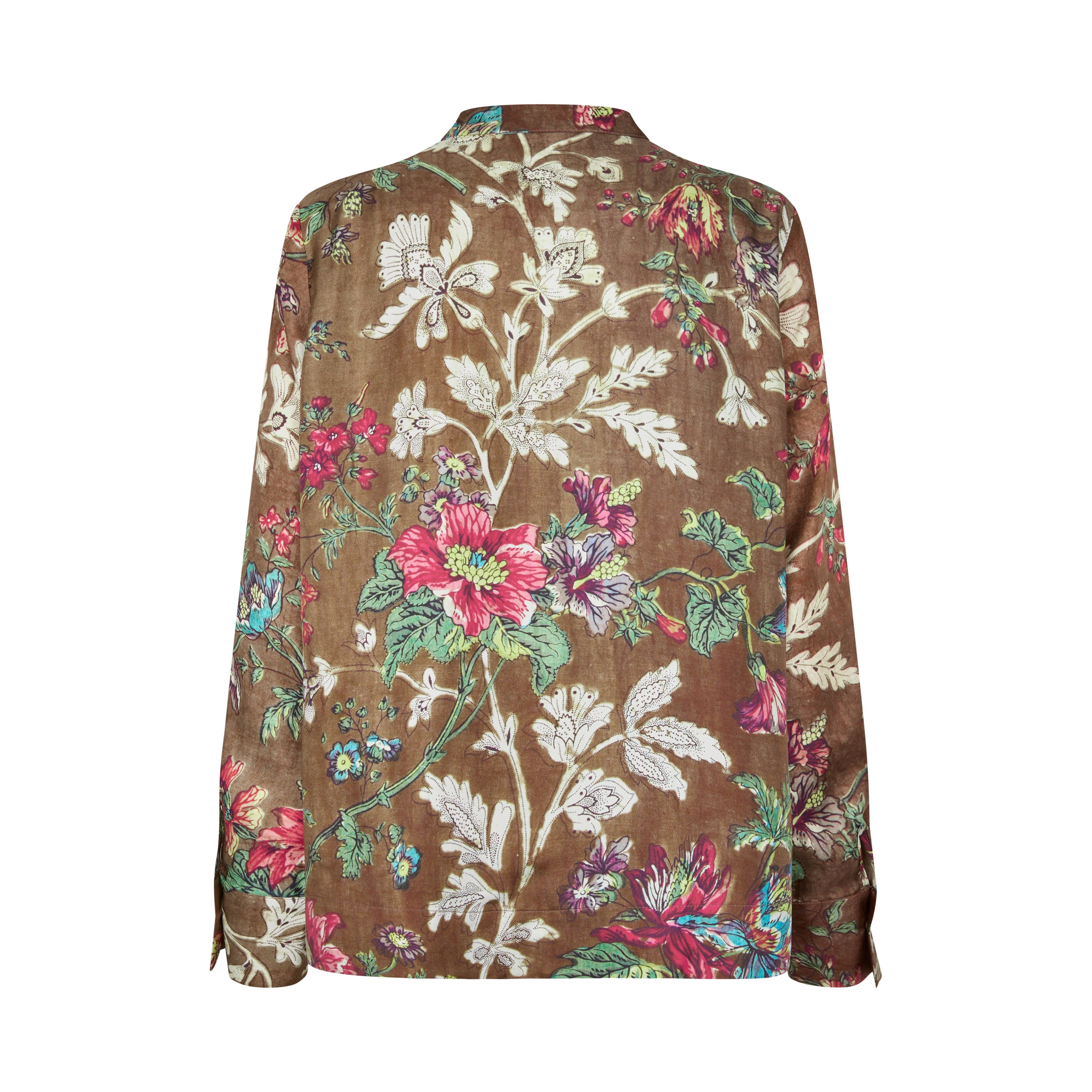 Tapis Noir Fernanda Silk Shirt - Brown Shirt Brown