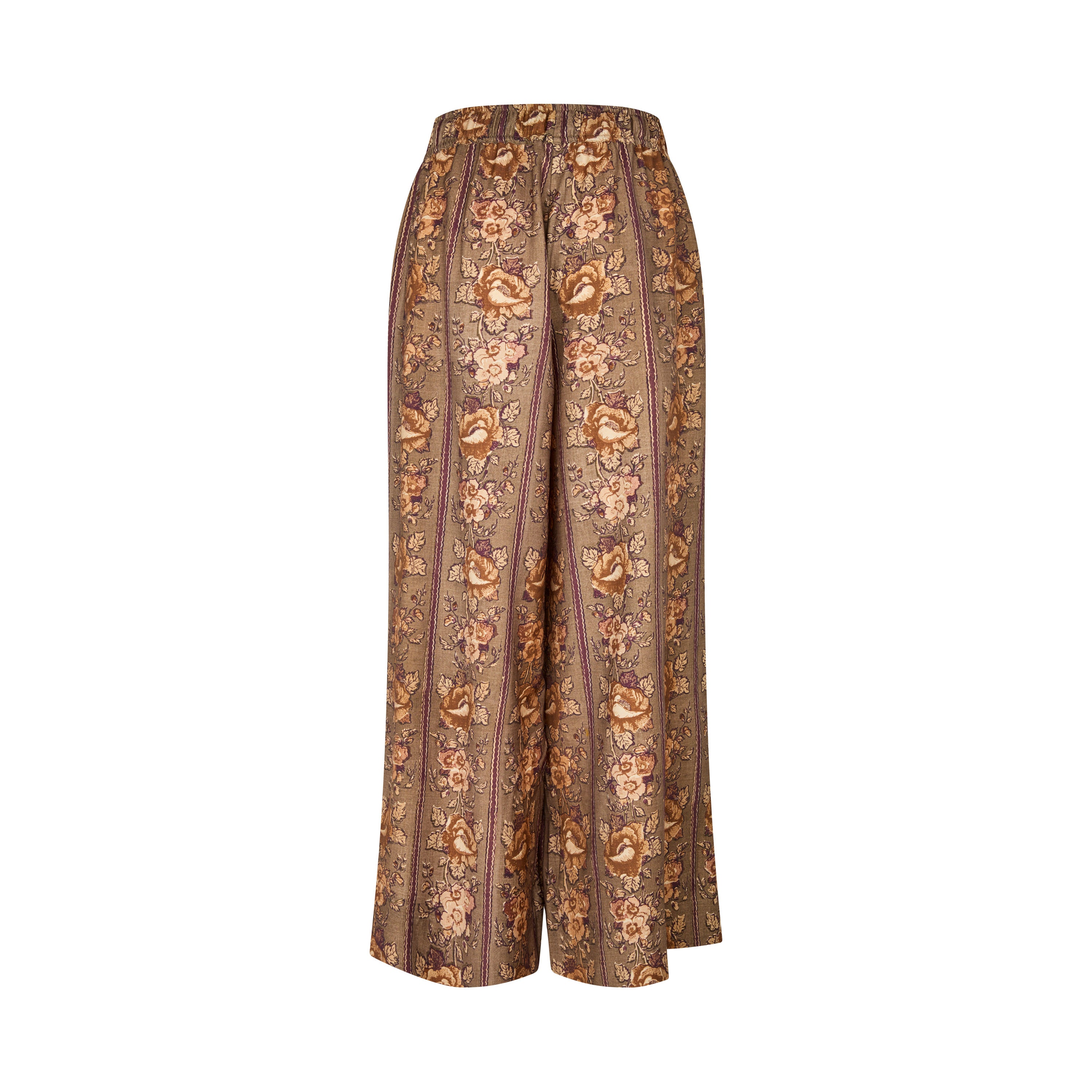 Tapis Noir Fia Wool Palazzo Pants - Taupe Pants Taupe