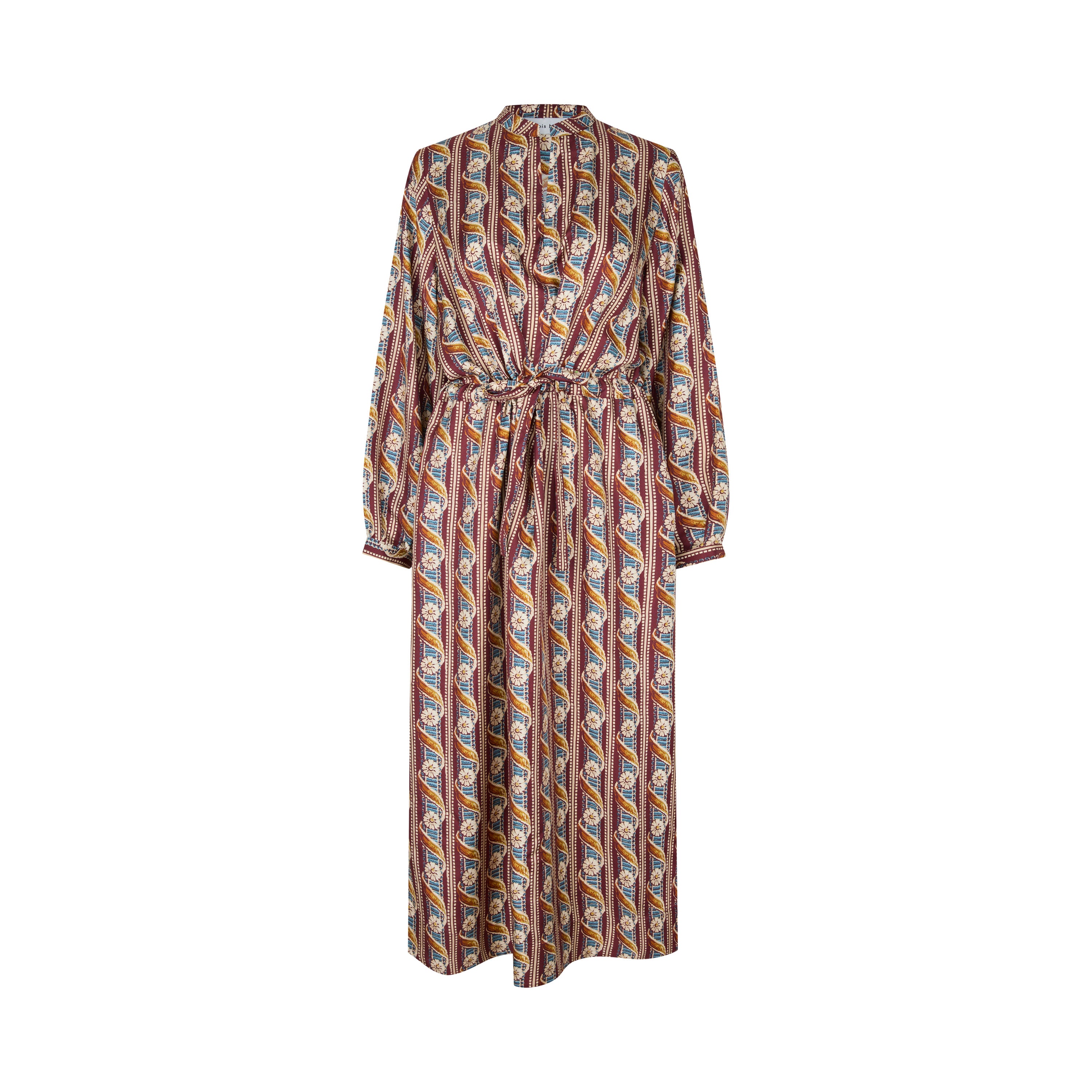 Tapis Noir Fiona Silk Dress - Bordeaux Dress Bordeaux