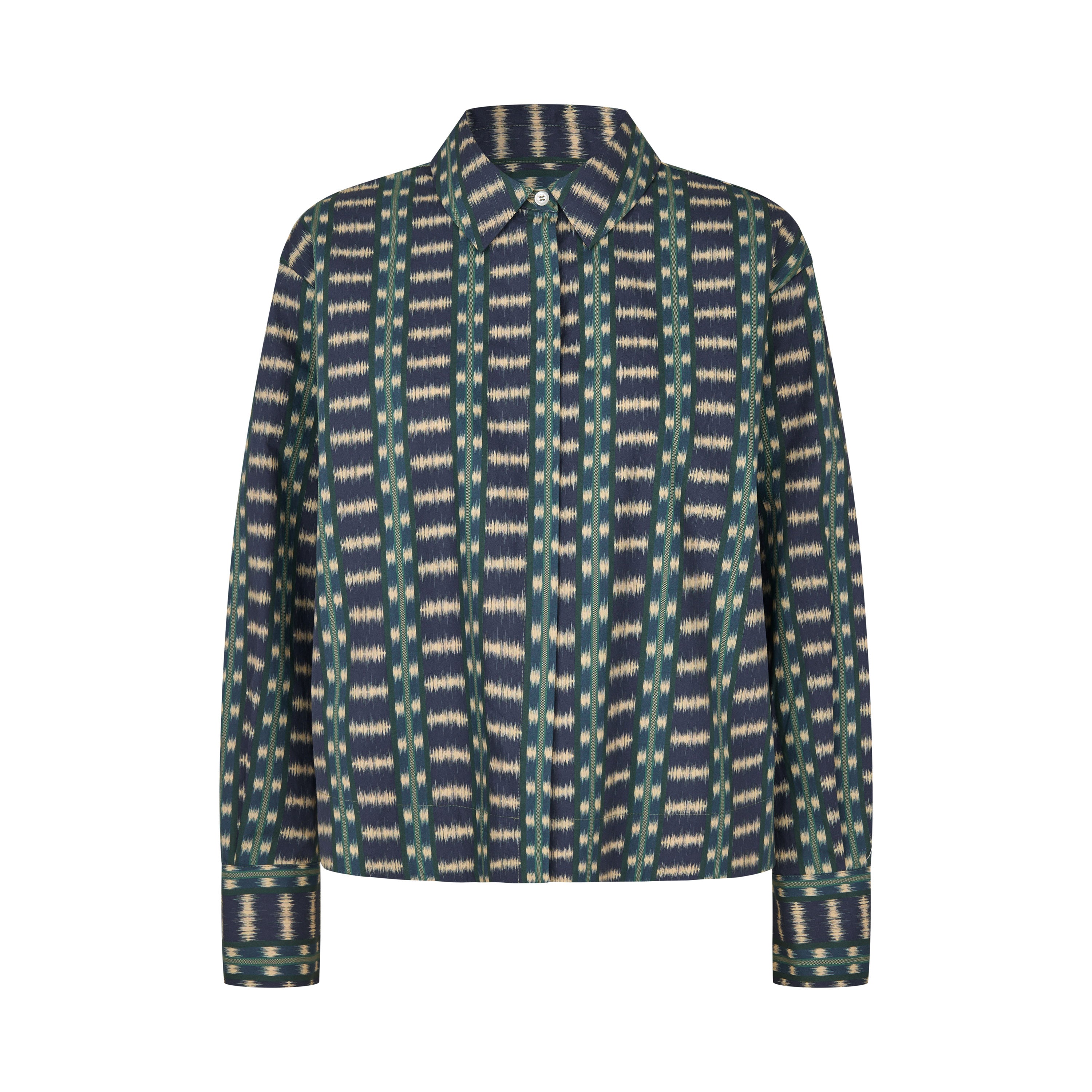 Tapis Noir Frances Cotton Shirt - Blue Shirt Blue