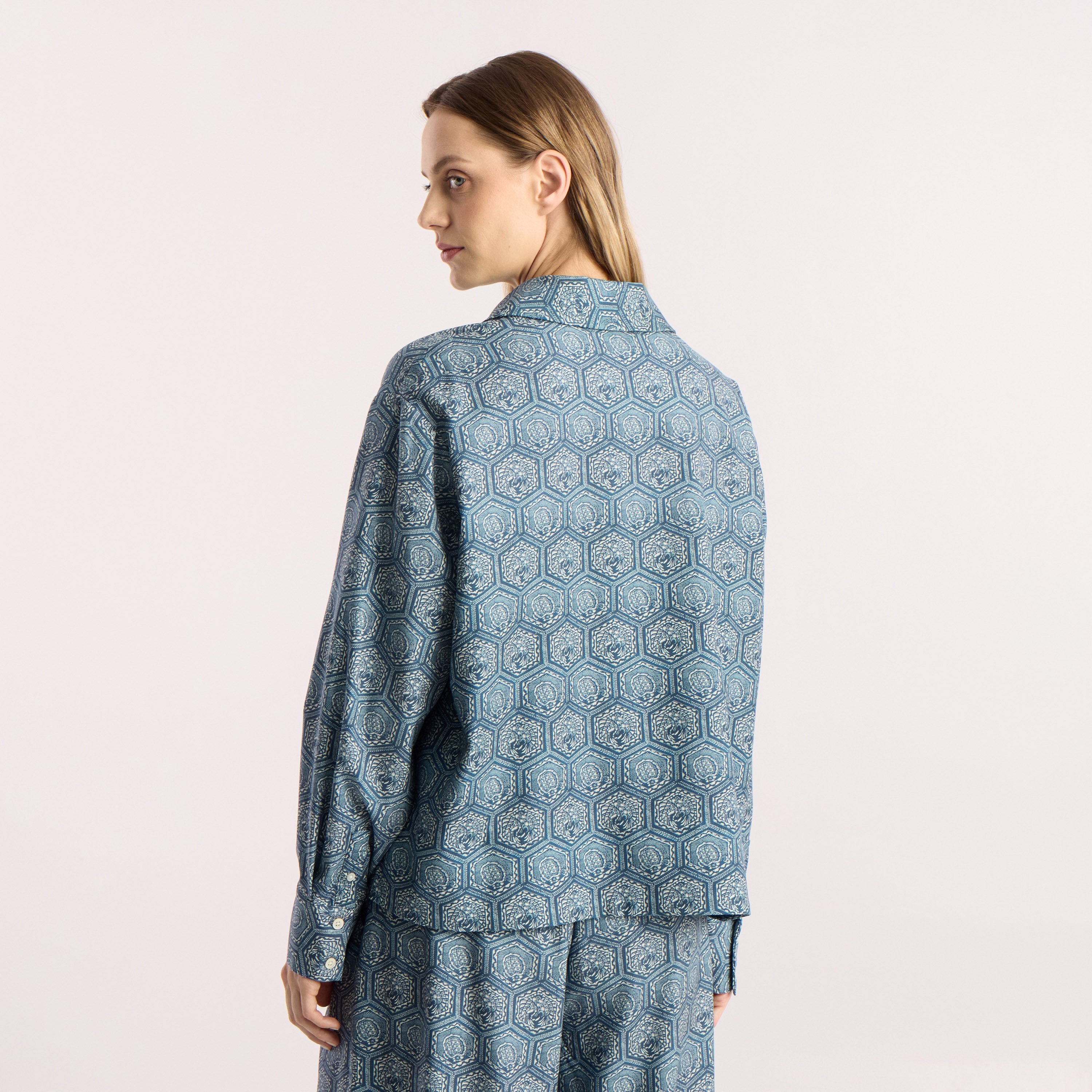 Tapis Noir Francisca Wool Shirt - Blue Shirt Blue