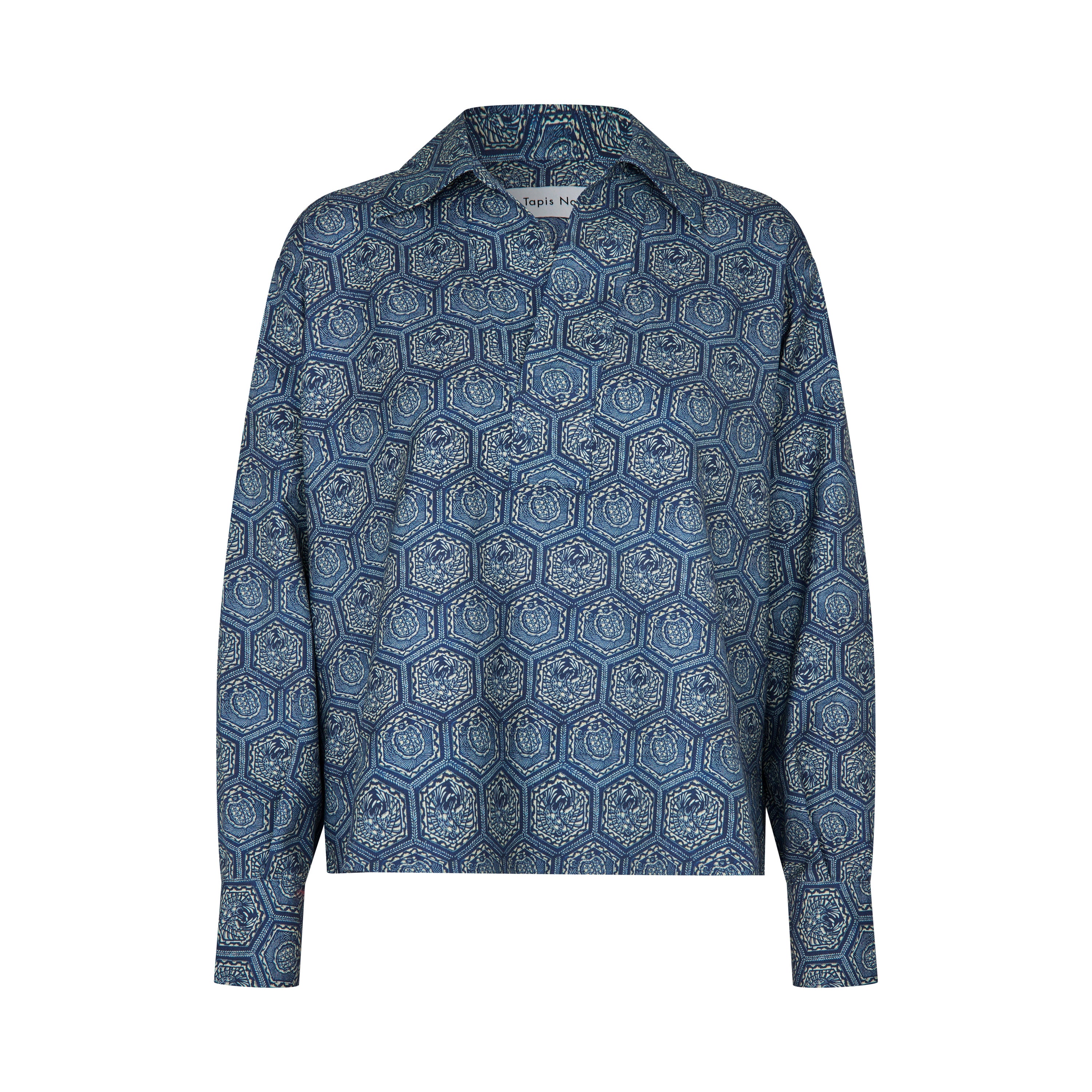 Tapis Noir Francisca Wool Shirt - Blue Shirt Blue