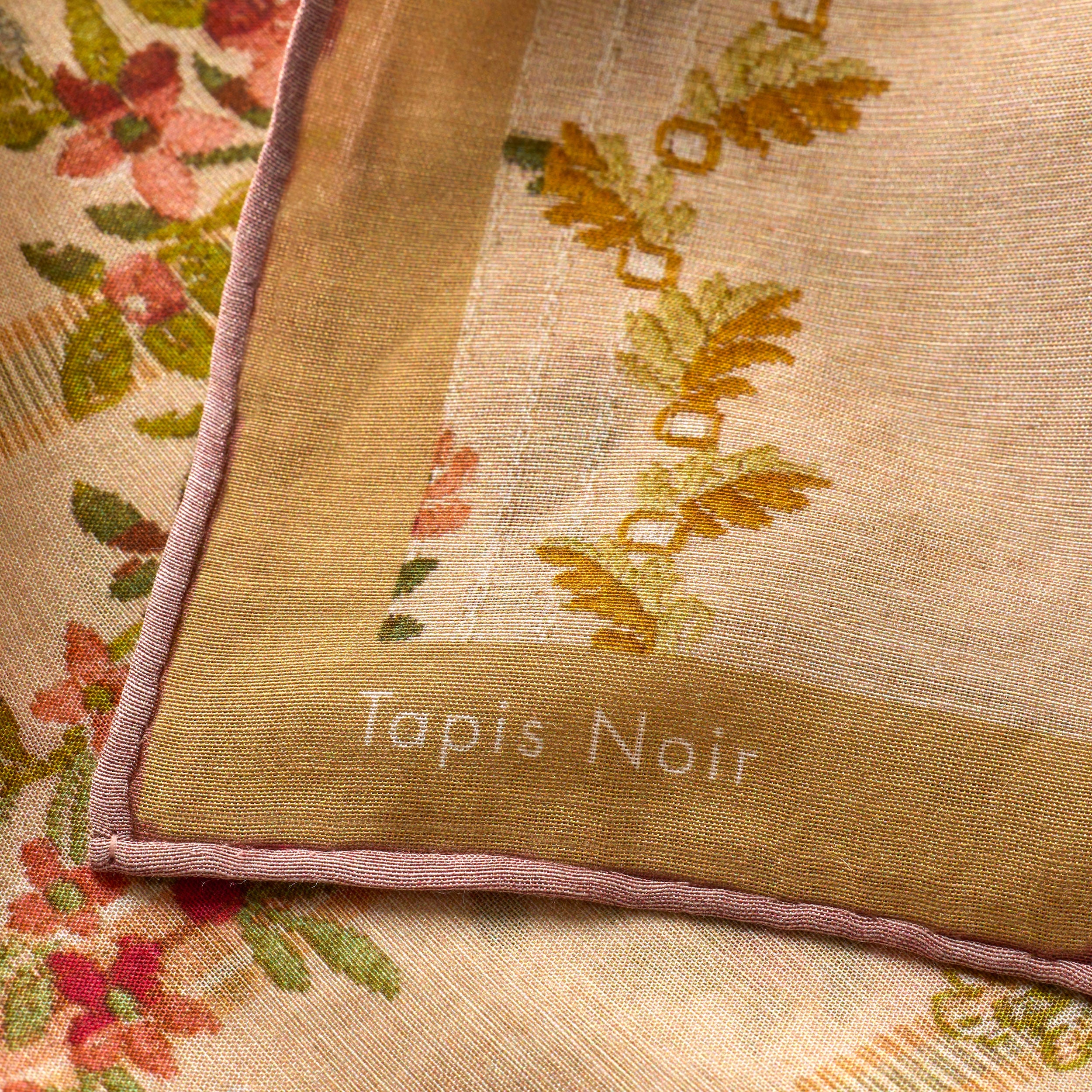 Tapis Noir Handkerchief Pastel Stripe Handkerchief Beige