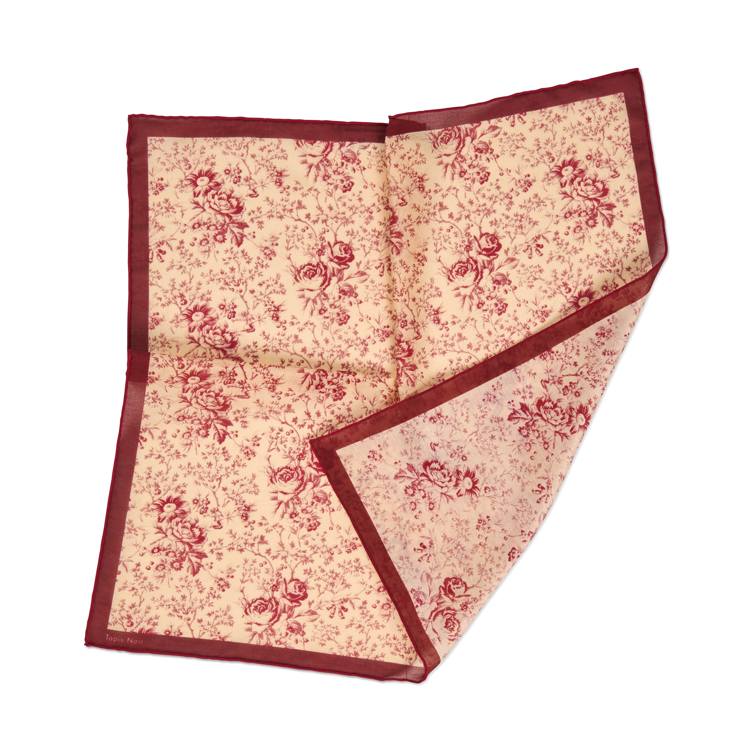 Tapis Noir Handkerchief Pink Toile Handkerchief Red