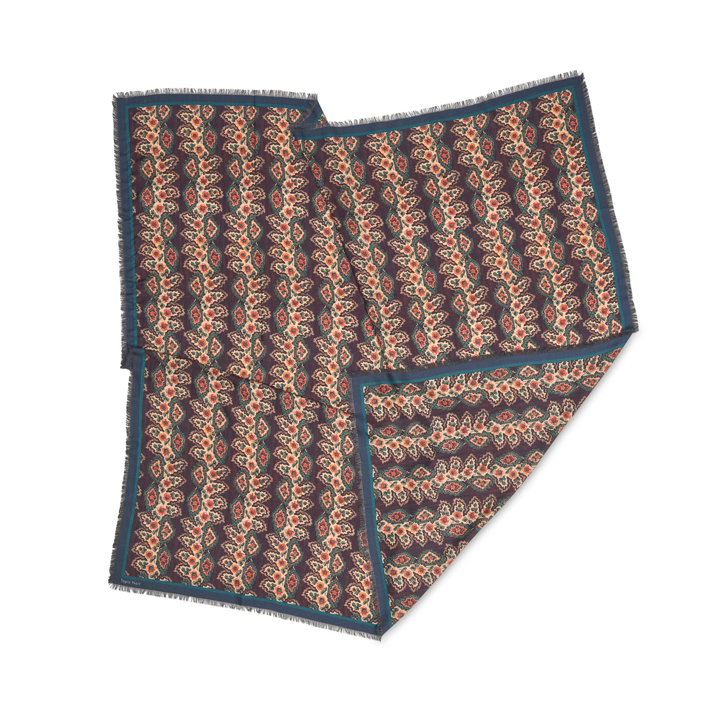 Tapis Noir Large Dara Scarf Large Brown
