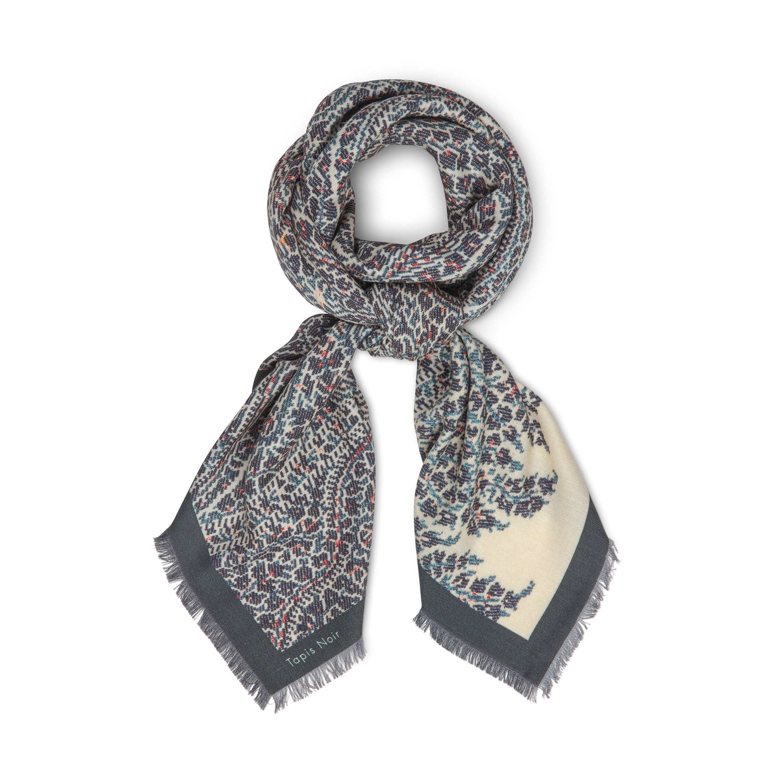 Tapis Noir Large Dina Scarf Large Blue