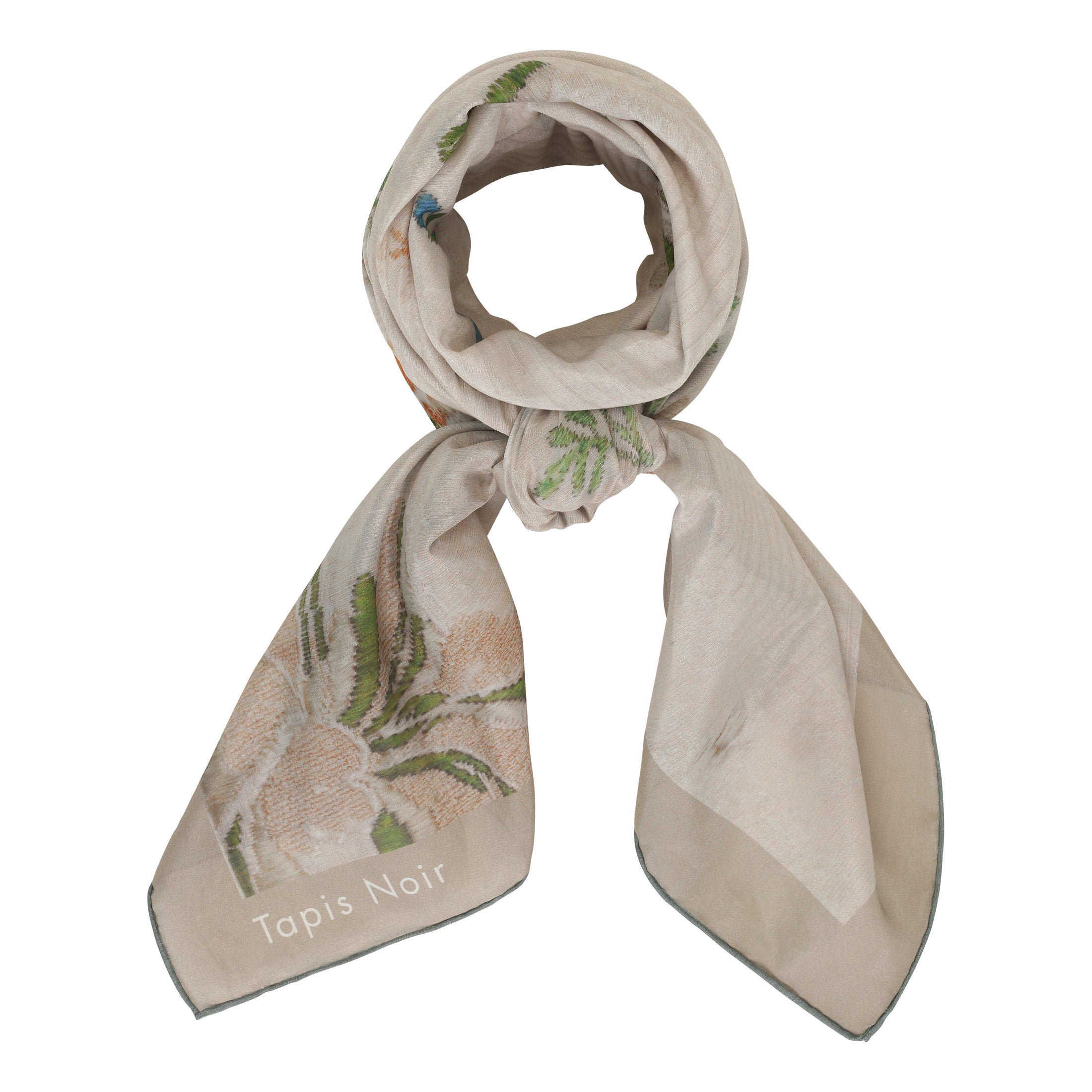 Tapis Noir Large Light Brocade Scarf Light Large Beige