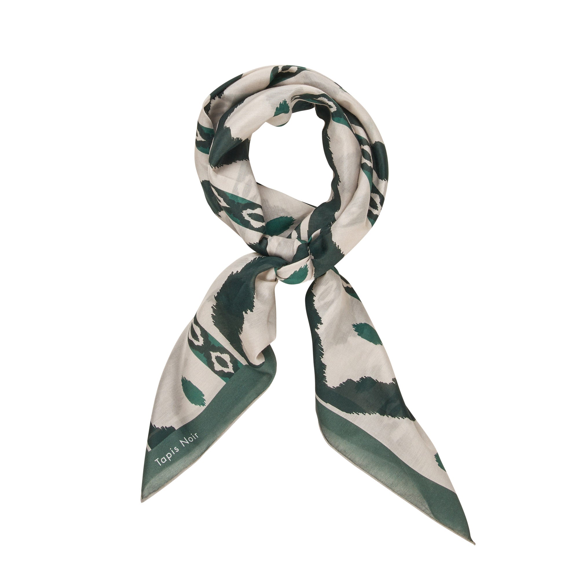 Tapis Noir Large Light Green Wave Scarf Light Large Green