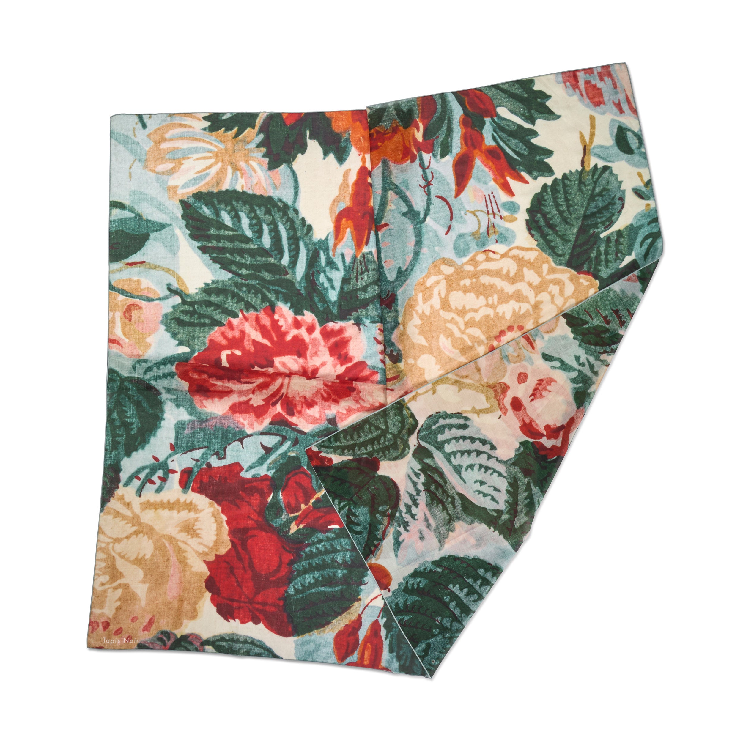 Tapis Noir Large Light Multicolor Flower Scarf Light Large Multicolor
