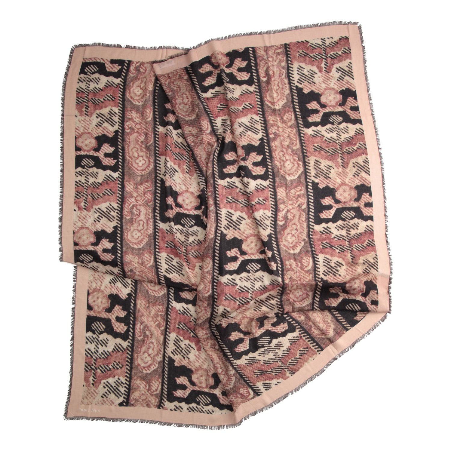 Tapis Noir Large Pattern Scarf Large Ethnic