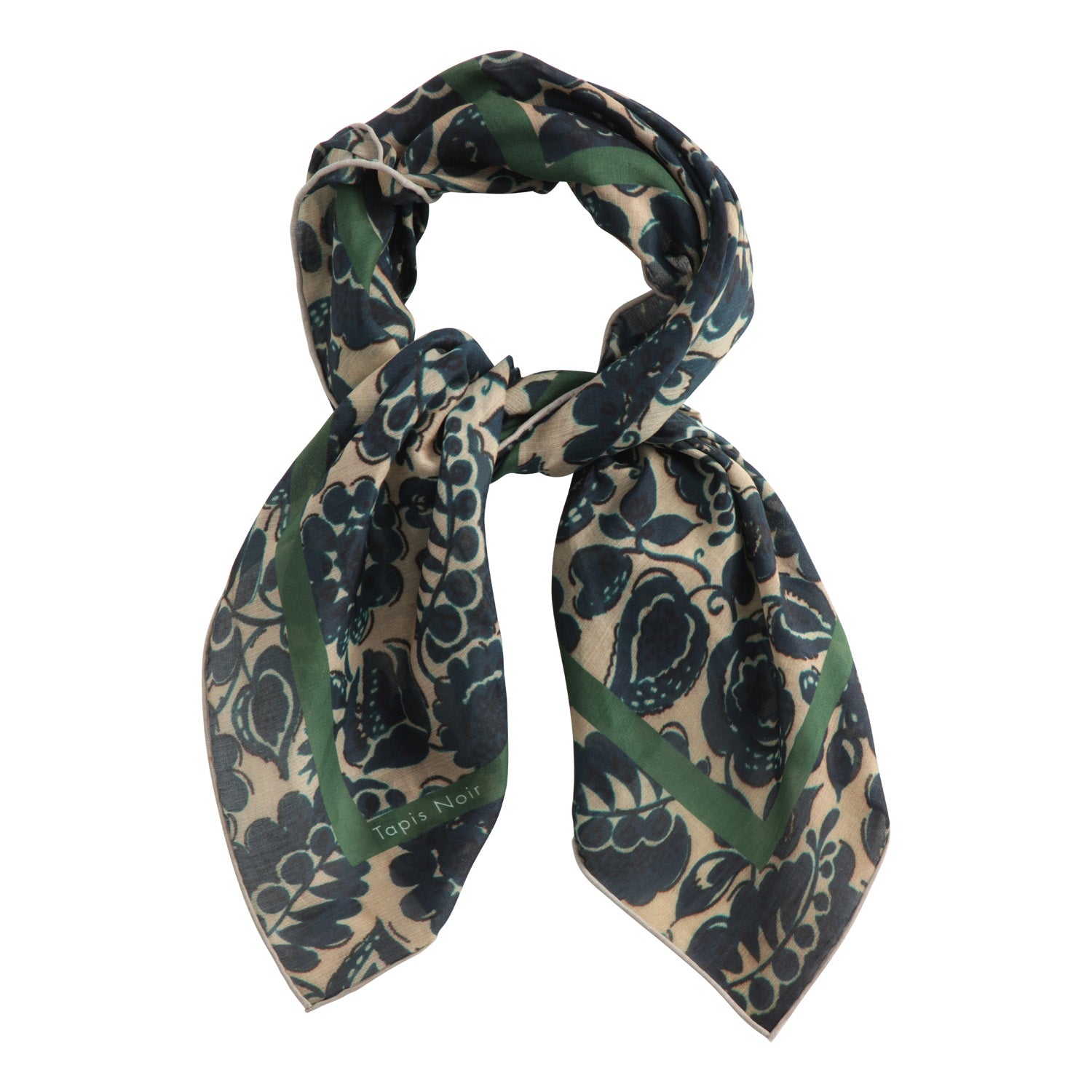 Tapis Noir Light Blue Bloom Scarf Light Floral