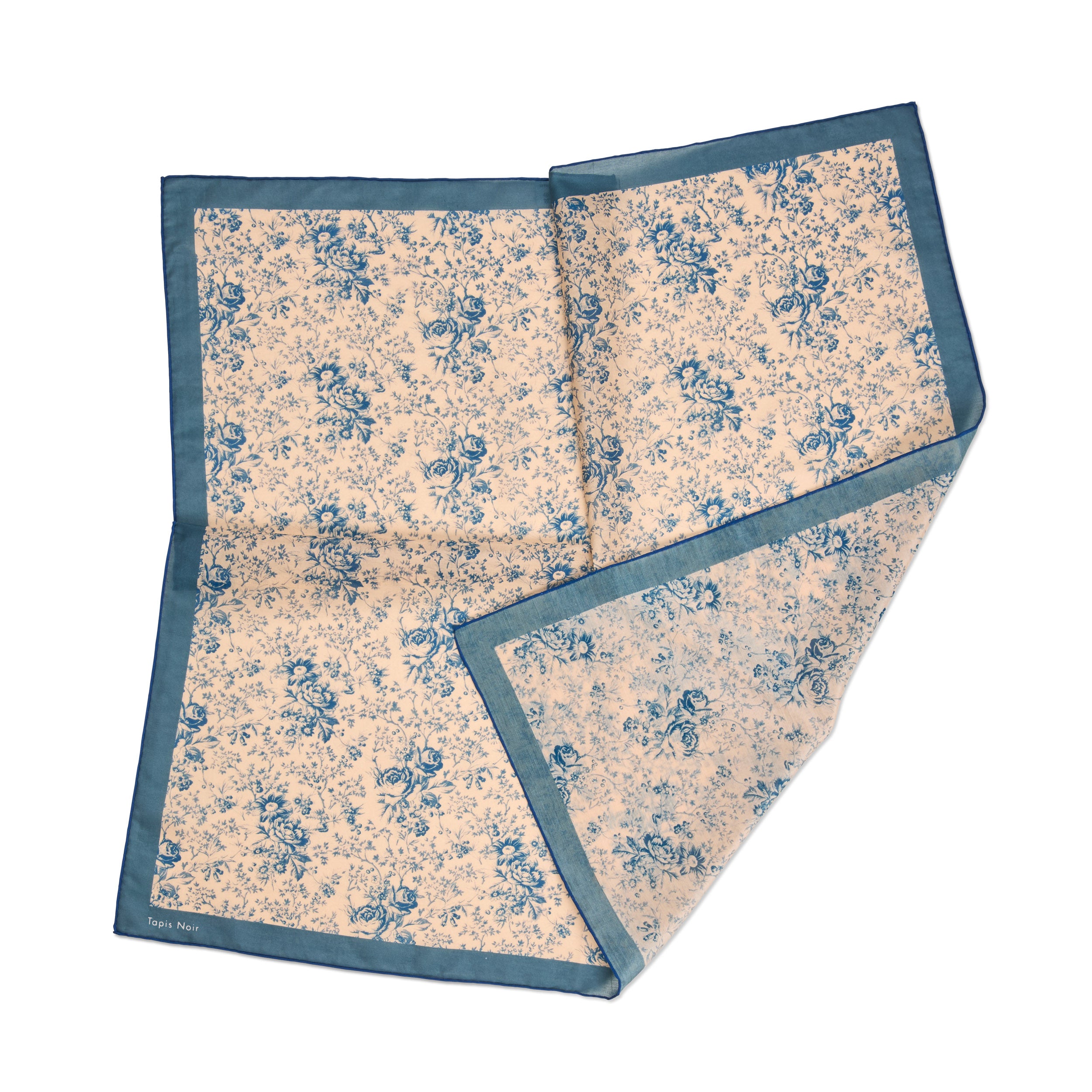 Tapis Noir Light Blue Flower Toile Scarf Light Blue