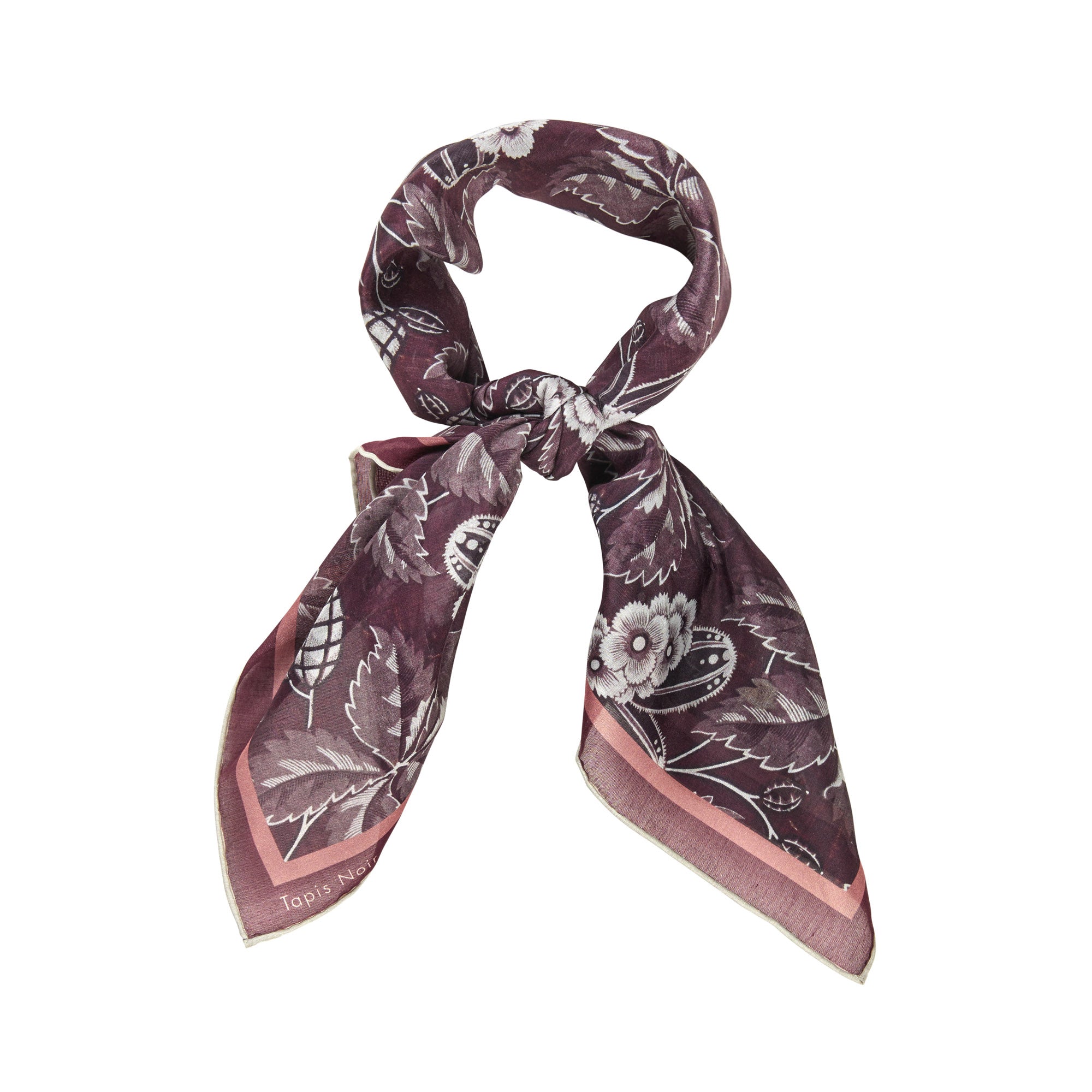 Tapis Noir Light Bordeaux Bloom Scarf Light Bordeaux