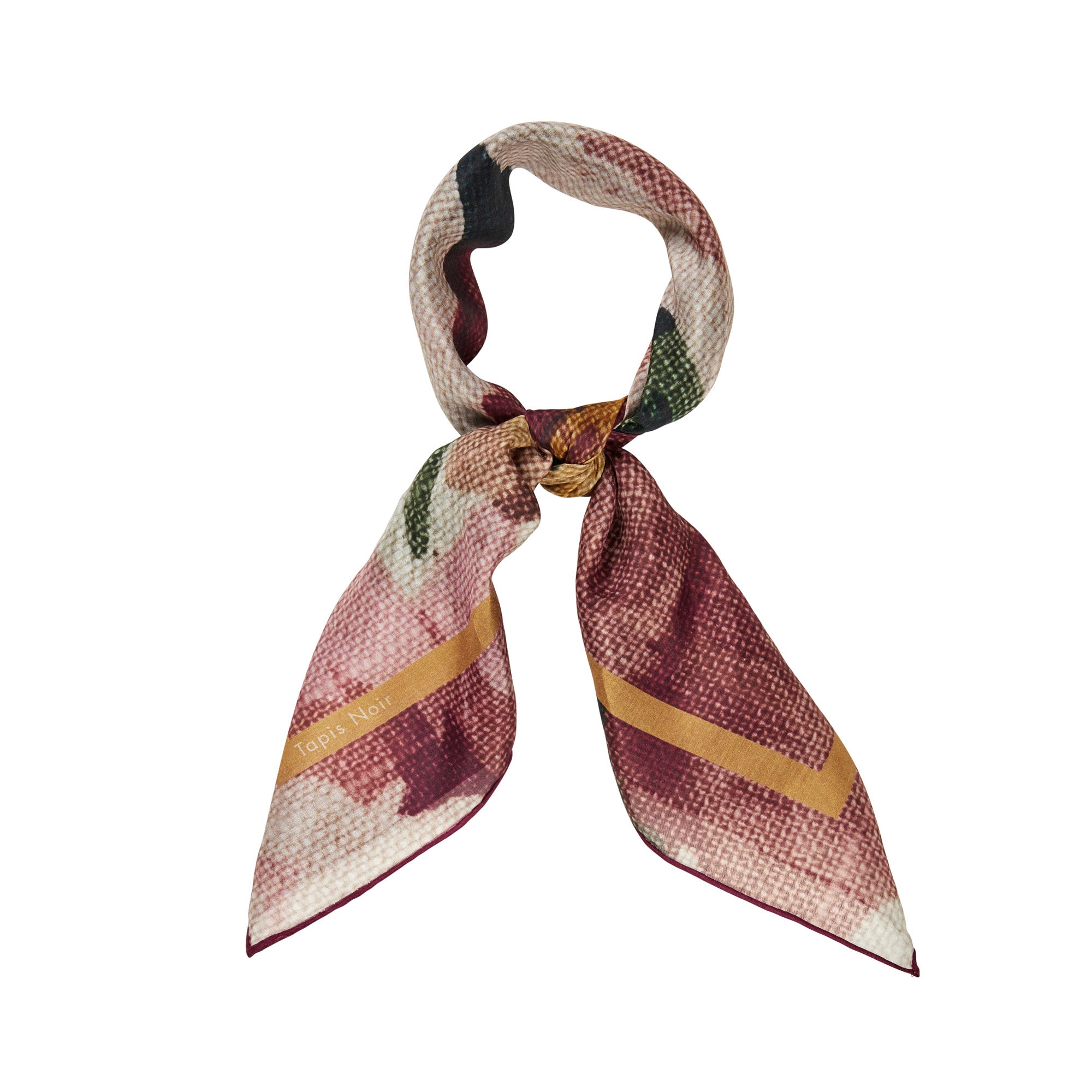 Tapis Noir Light Dusty Bloom Scarf Light Bordeaux