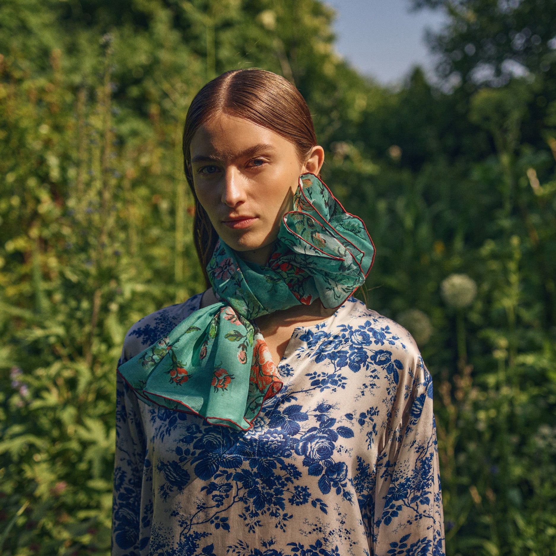 Tapis Noir Light Erica Scarf Light (85x85cm) Green