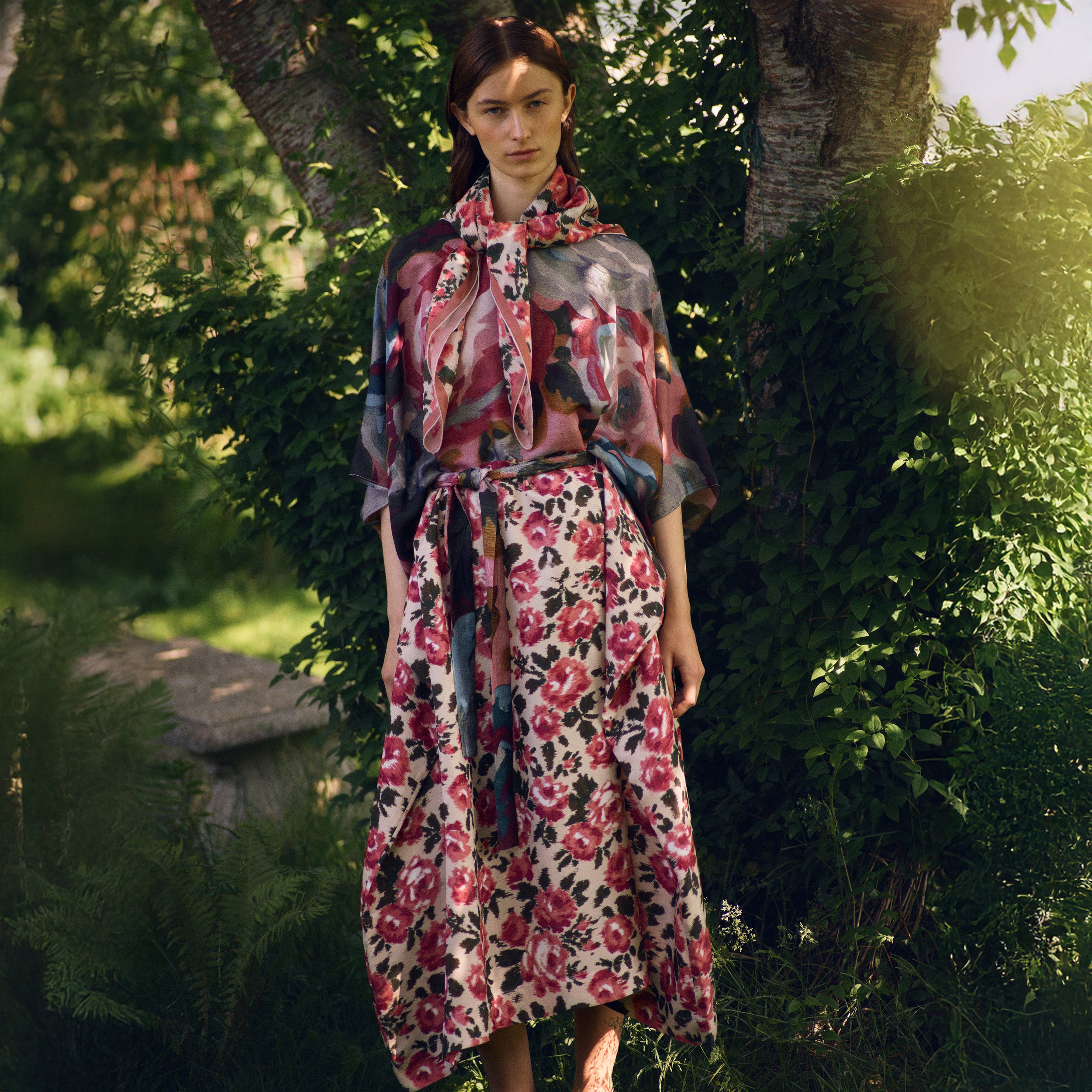 Tapis Noir Light Esme Scarf Light (85x85cm) Soft Pink