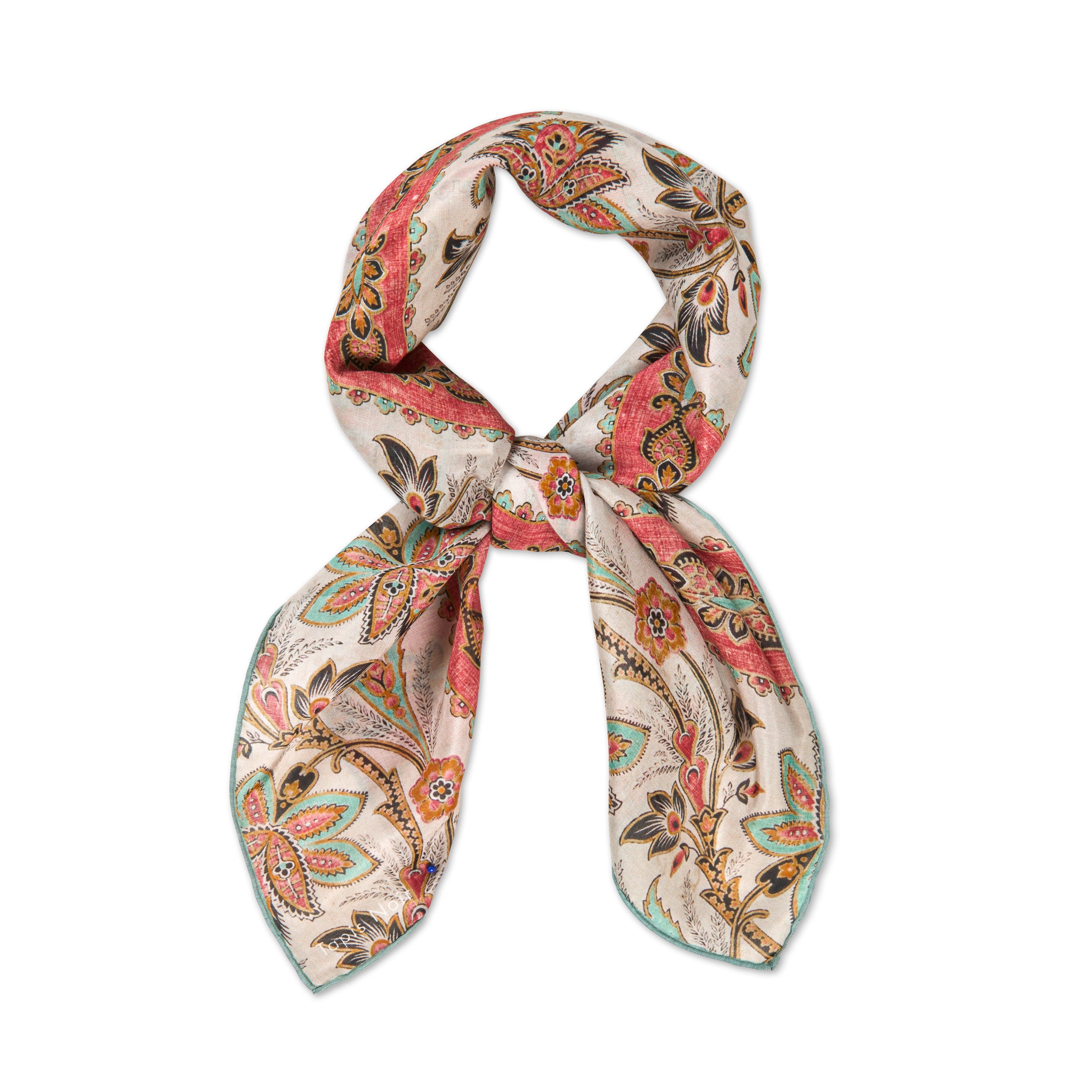 Tapis Noir Light Flower Wave Scarf Light Peach