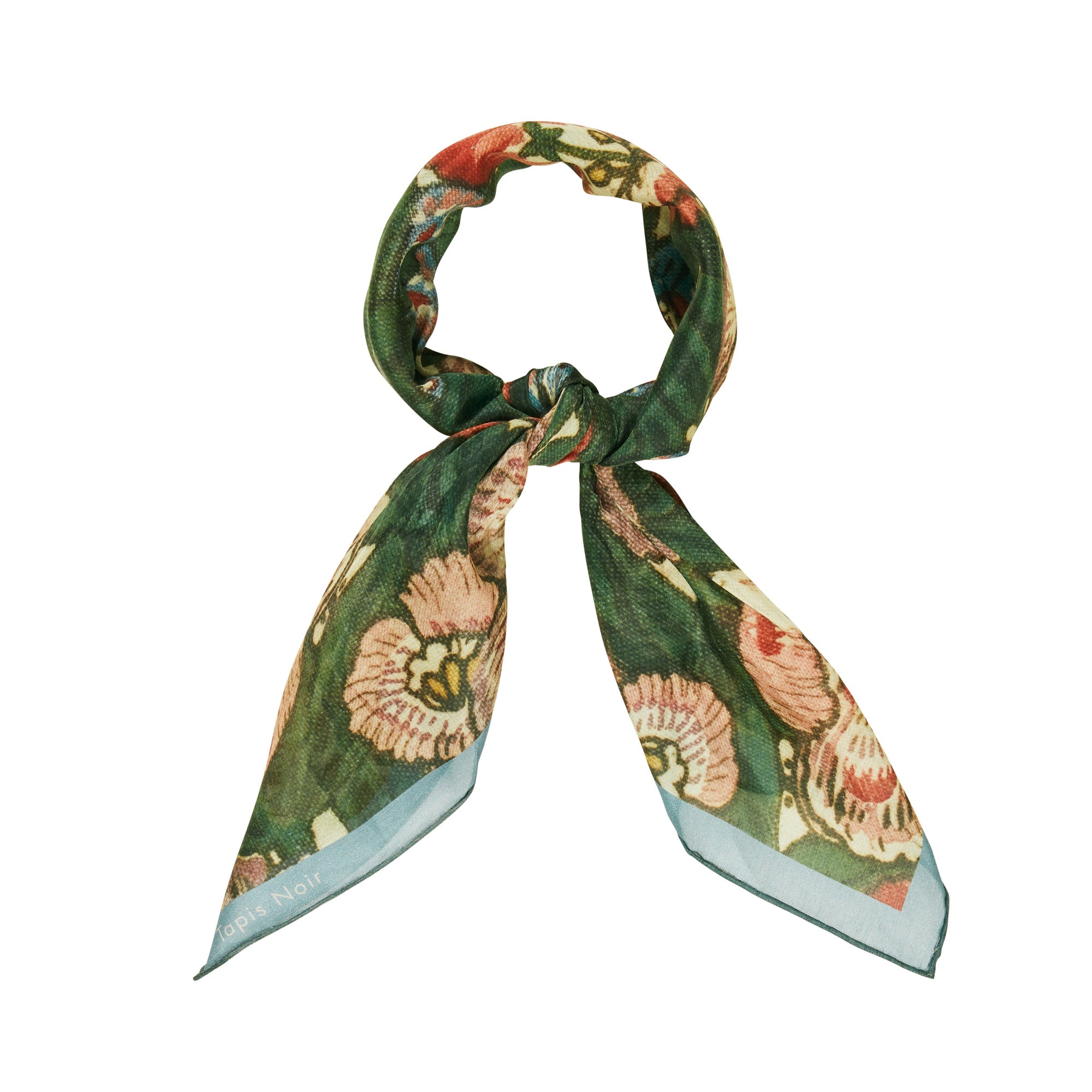 Tapis Noir Light Green Bloom Scarf Light Green