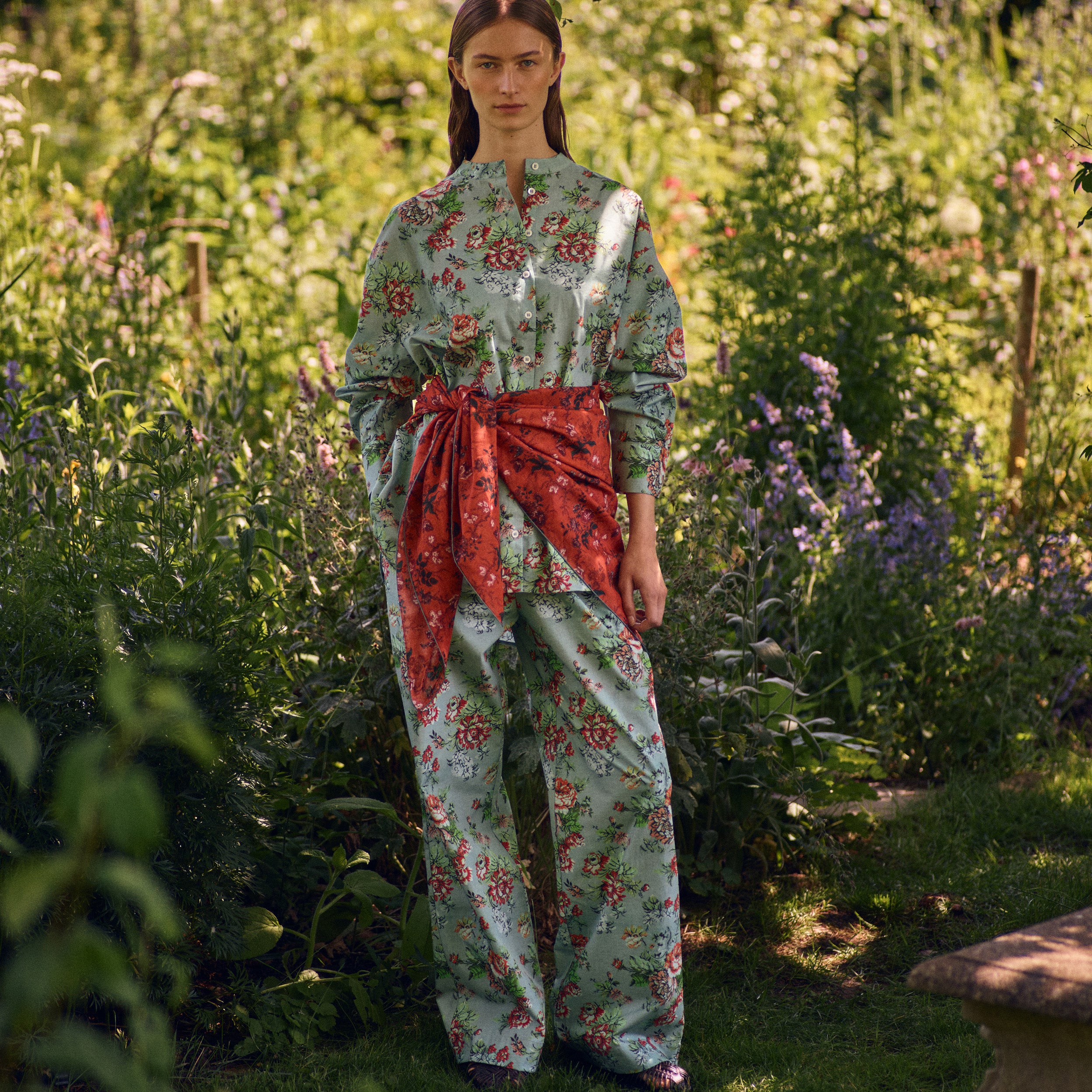 Tapis Noir Light Large Ellen Scarf Light Large (120x120cm) Red