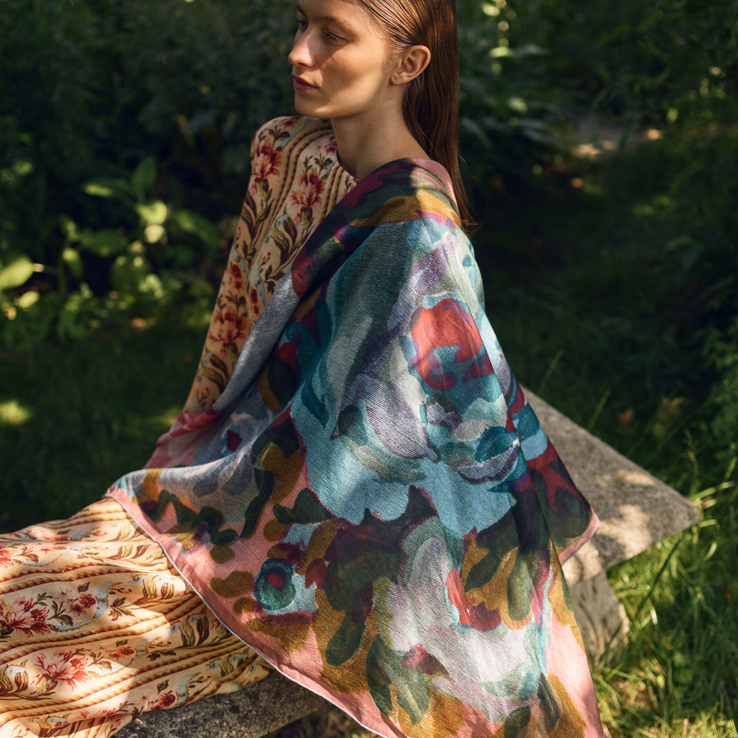 Tapis Noir Light Large Ellis Scarf Light Large (120x120cm) Blue